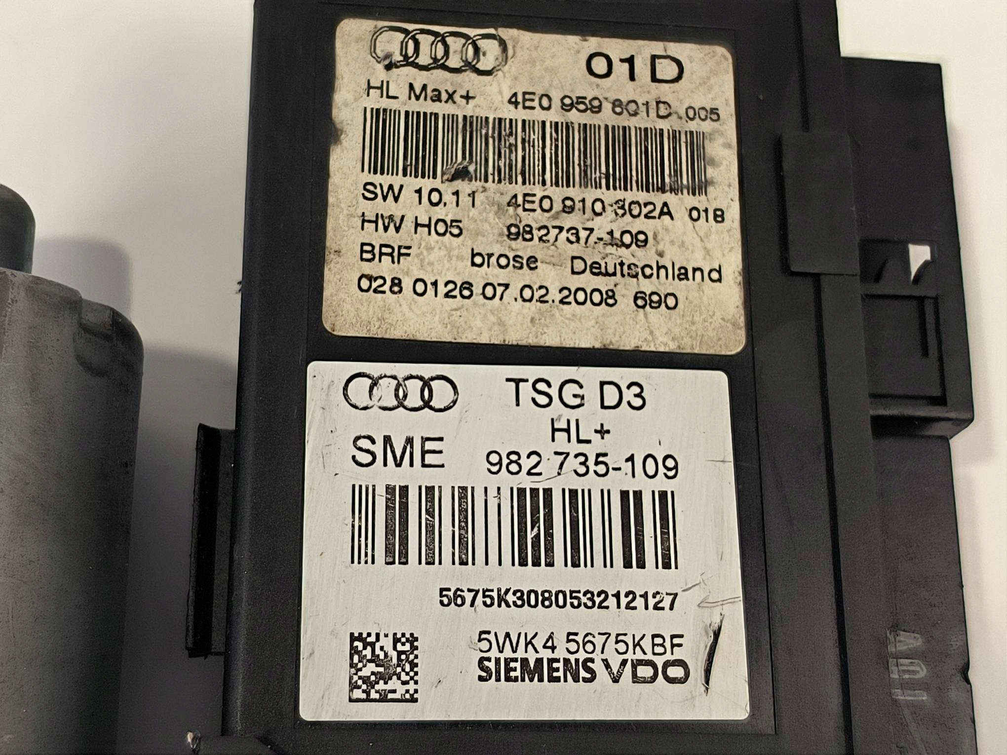 mini motor windows left rear part 4E1910802A AUDI A8 D3