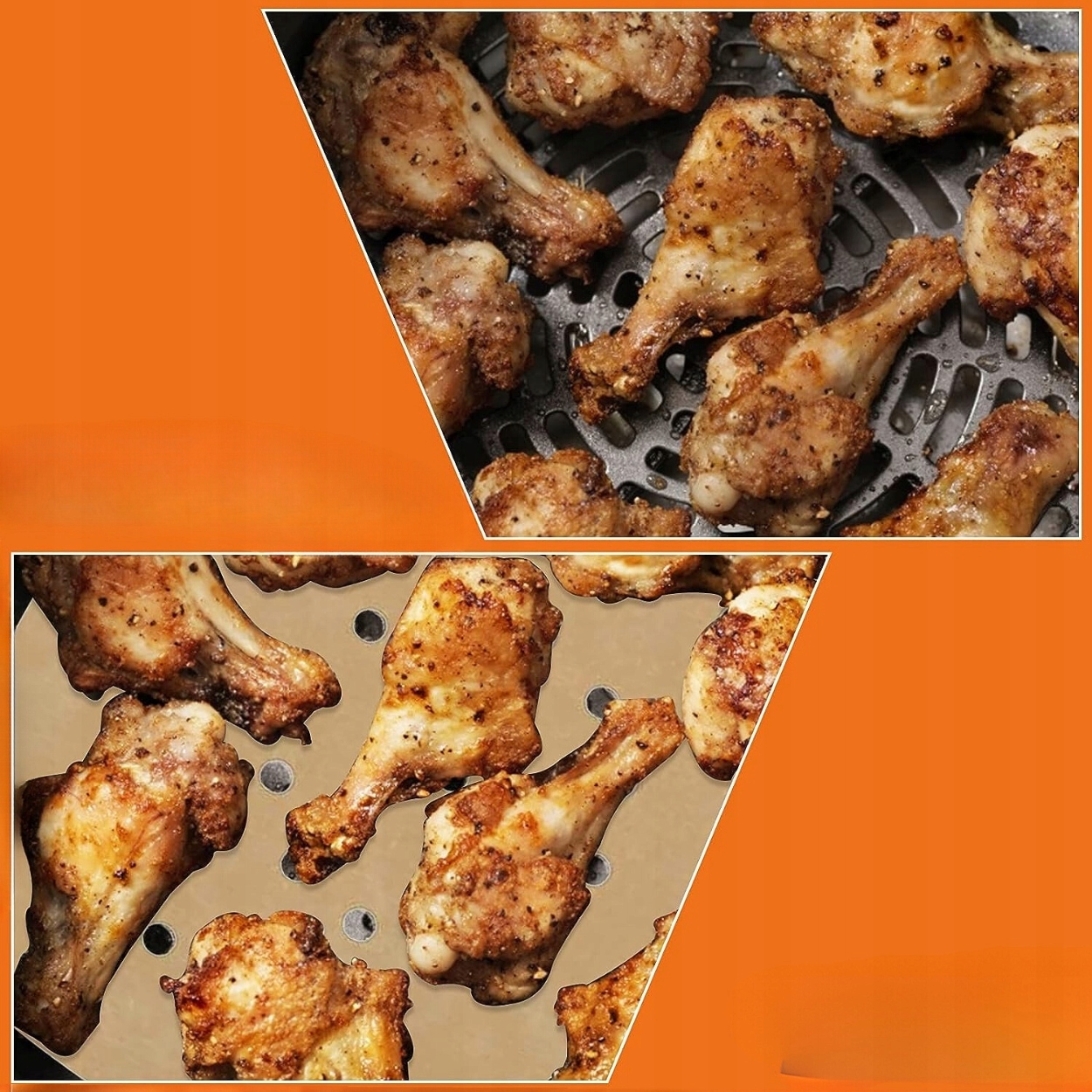 PAPIER DO PIECZENIA PERGAMINOWY DO FRYTKOWNICY AIR FRYER ZESTAW 100 SZTUK Rodzaj kieszeń do pieczenia