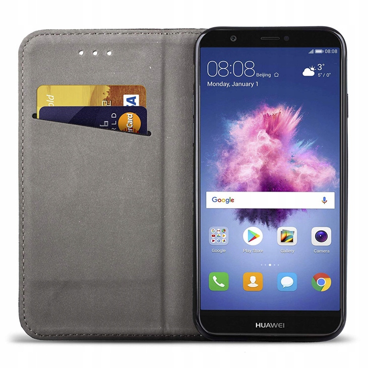 ETUI MAGNET FLIP DO HUAWEI P SMART 2018 +SZKŁO Typ etui z klapką
