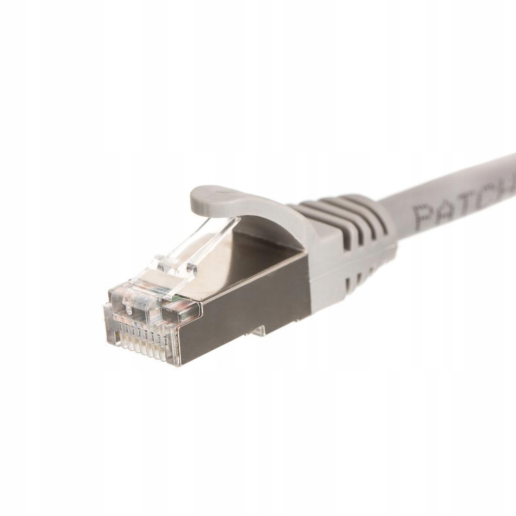 Patchcord RJ45, kat. 6 Ftp F/utp, 10m, Netrack, szary