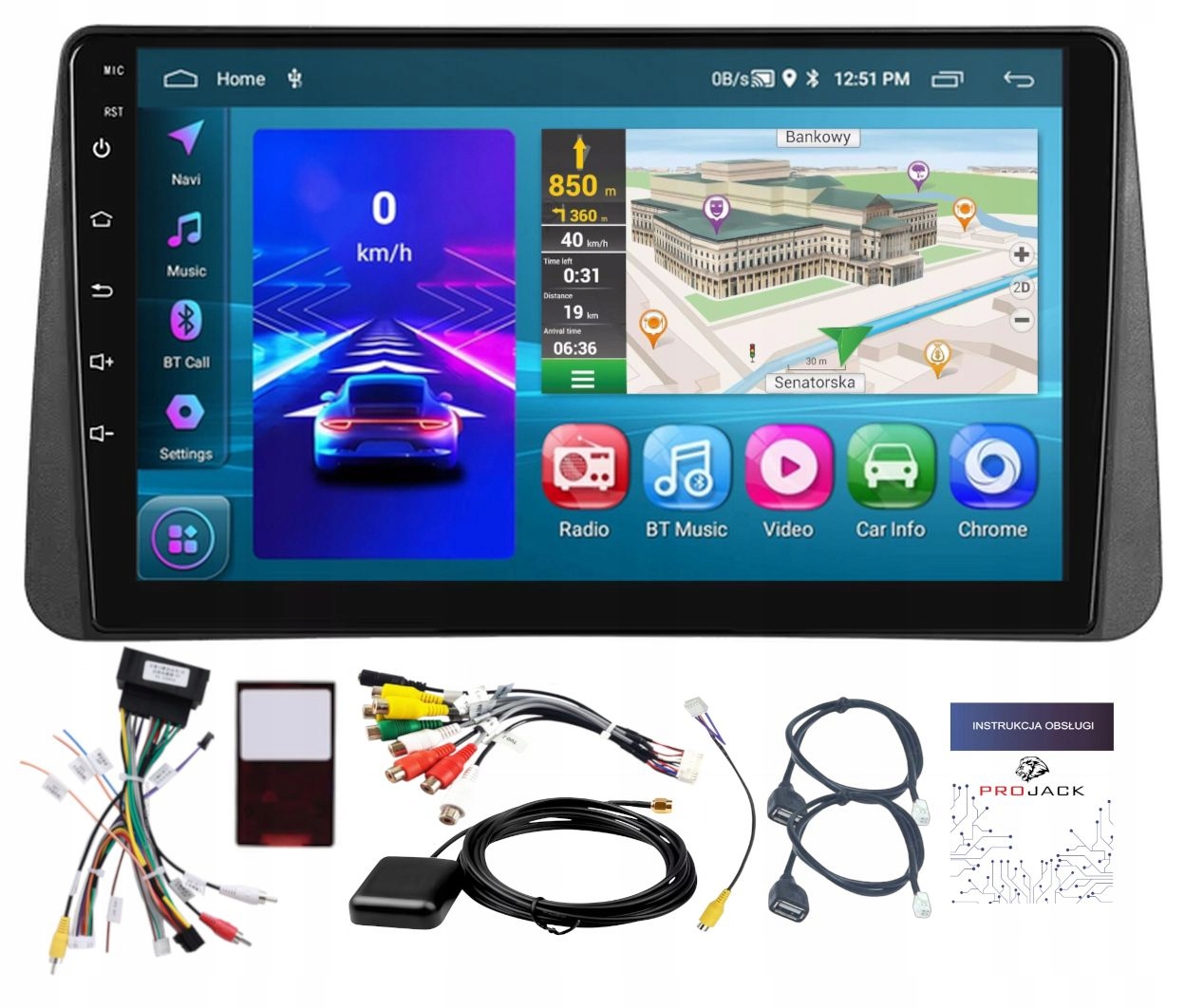 Autorádio Android Fiat Tipo Egea 2015-2021 Wifi Carplay Usb 2/64GB