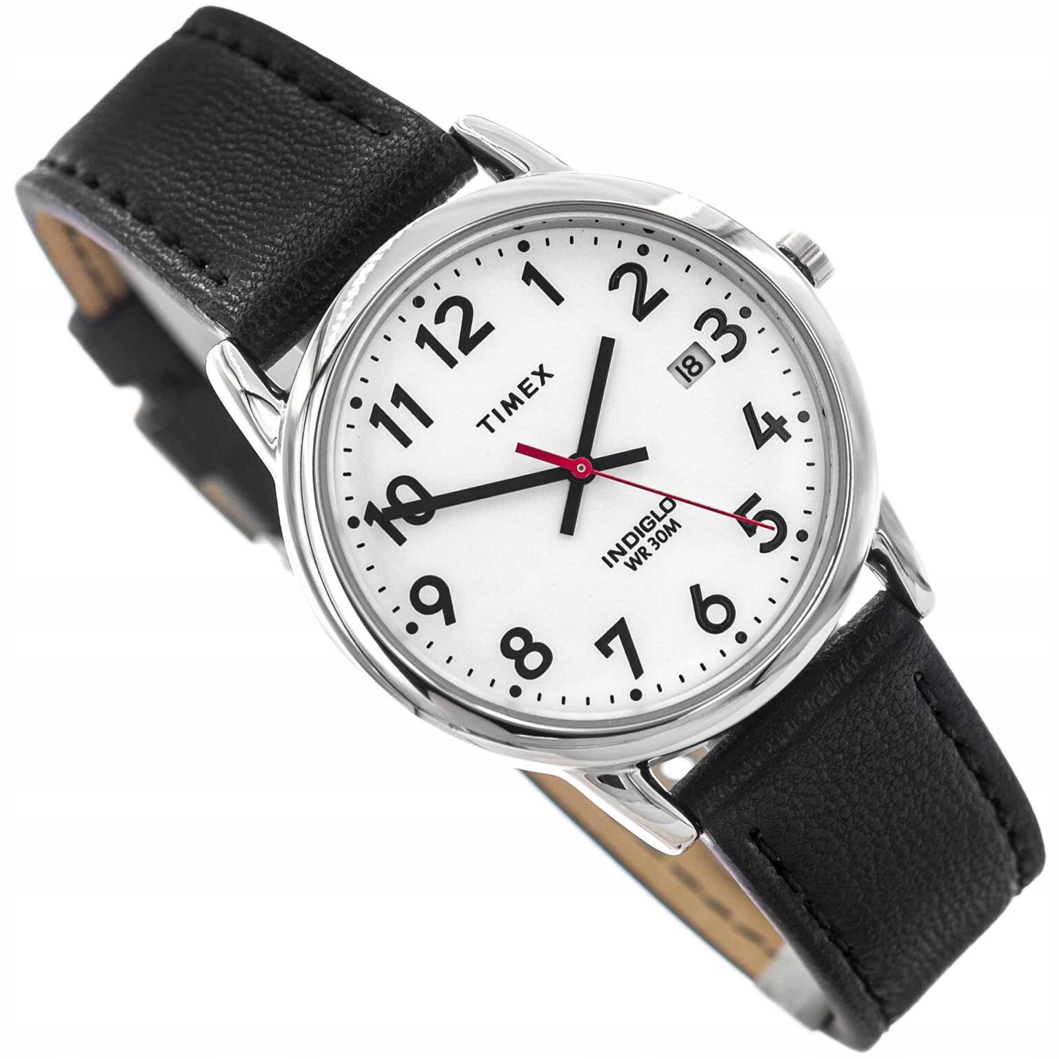 Dámské Hodinky Timex TW2V75100 Easy Reader Černé S Černým Řemínkem A Podsvícením
