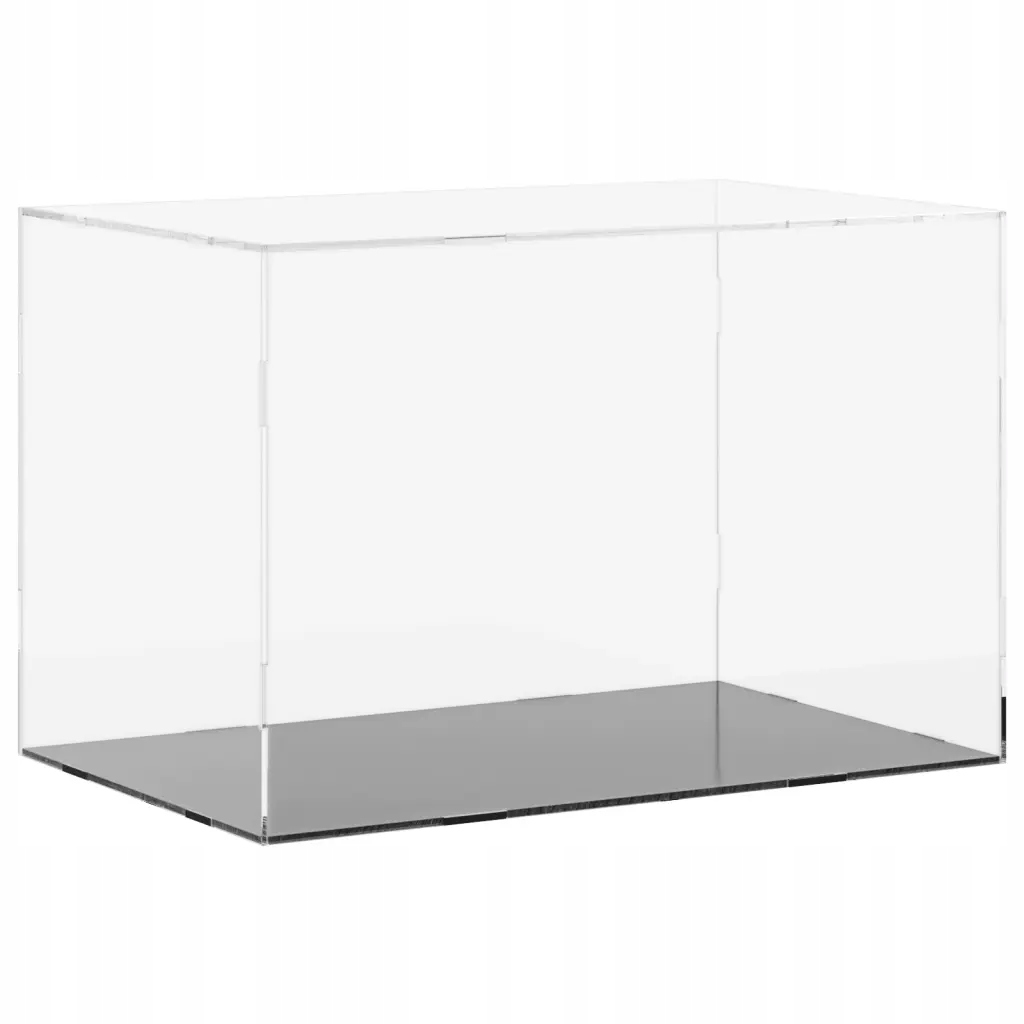 Krabička výstavní krabička prachotěsná 56x36x37 cm průhledná/černá