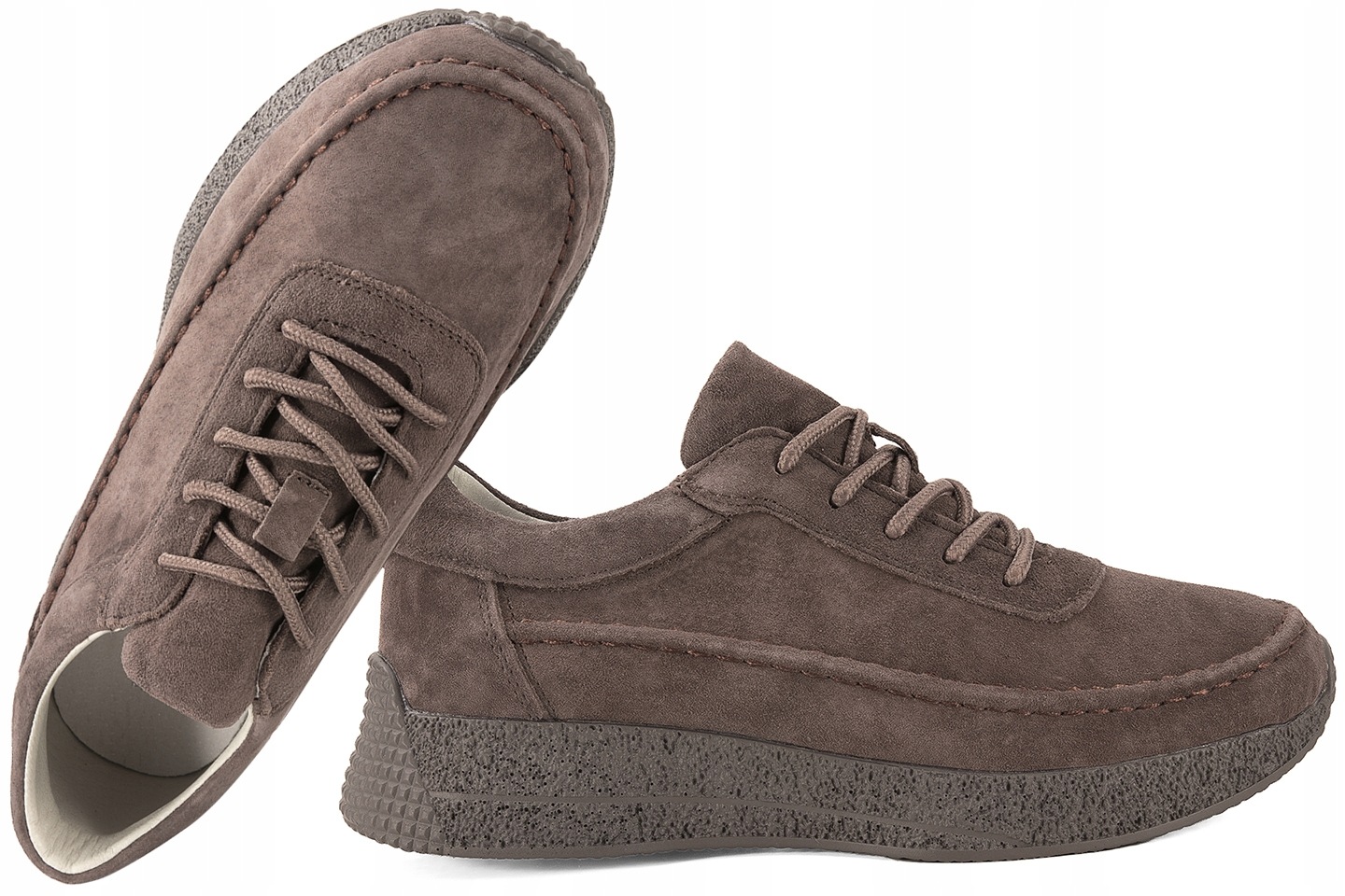 Sergio Leone SP-013F Kožené Sportovní Polobotky Dámské Tenisky hnědé 39