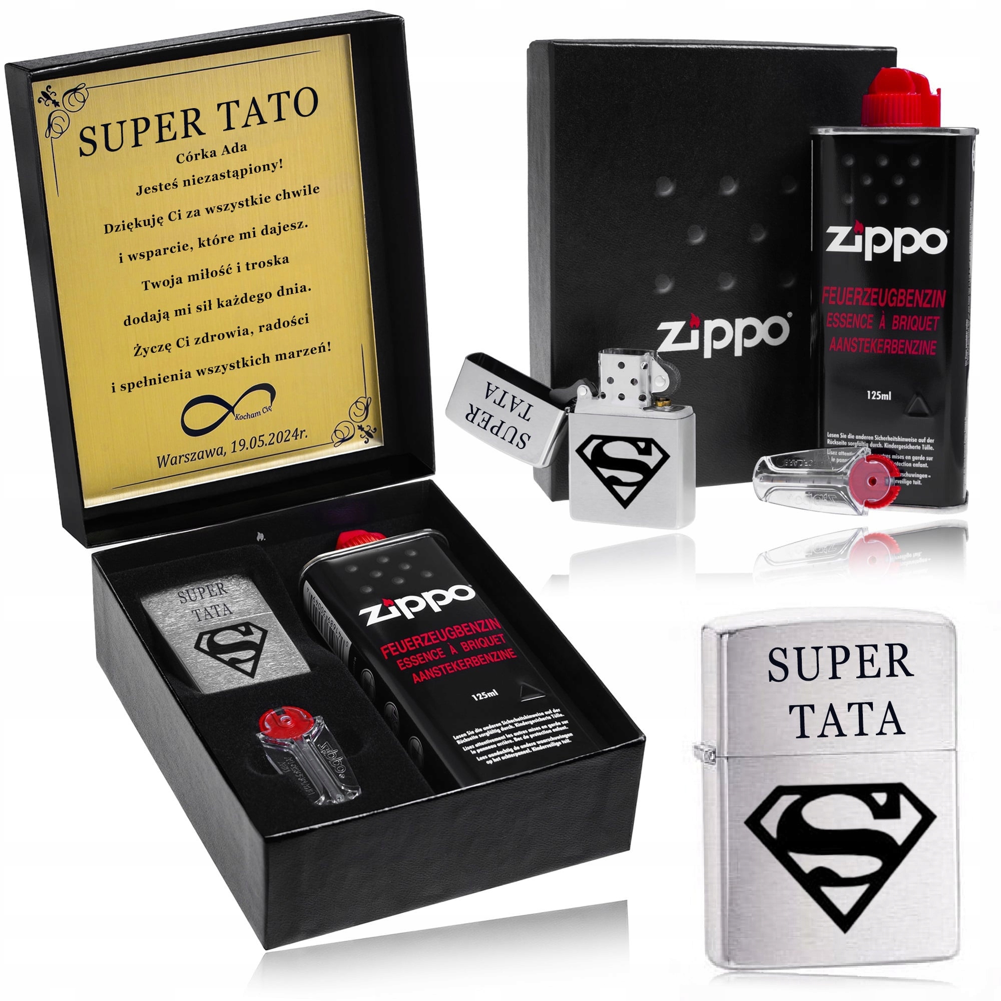 Darček Na Deň Otcov, Originálny Darčekový Set Zippo Gravírovanie Zdarma