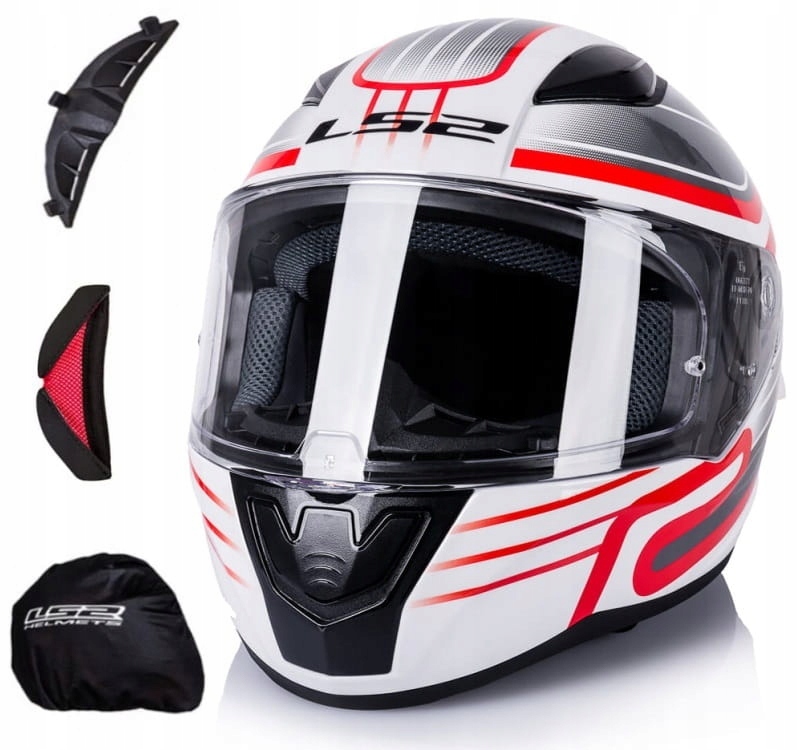 Bezpečná Integrálna Motocyklová Prilba LS2 FF353 Rapid II Circuit White Red