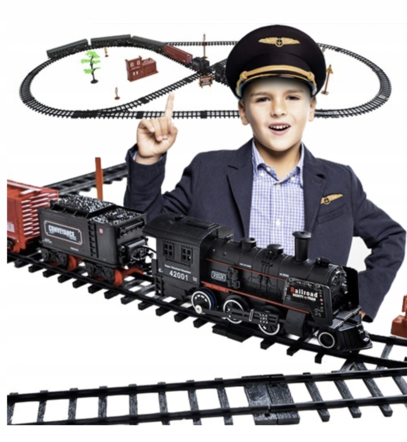 Kolejka Elektryczna Pociąg Tor 7m Małego Maszynisty Prezent!