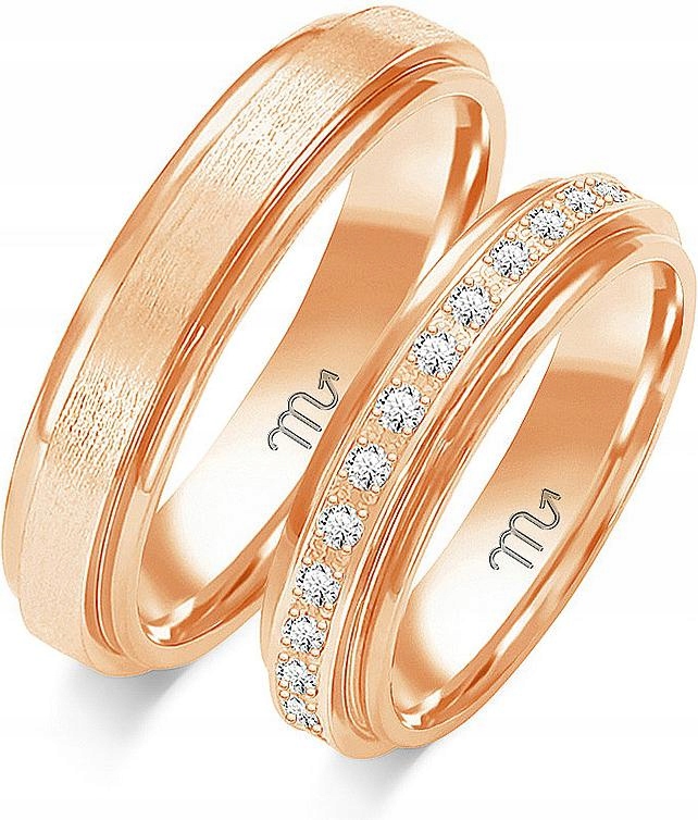 Prsteny z růžového zlata gravírování 585 vel 32 33 34 elegantní lesklé