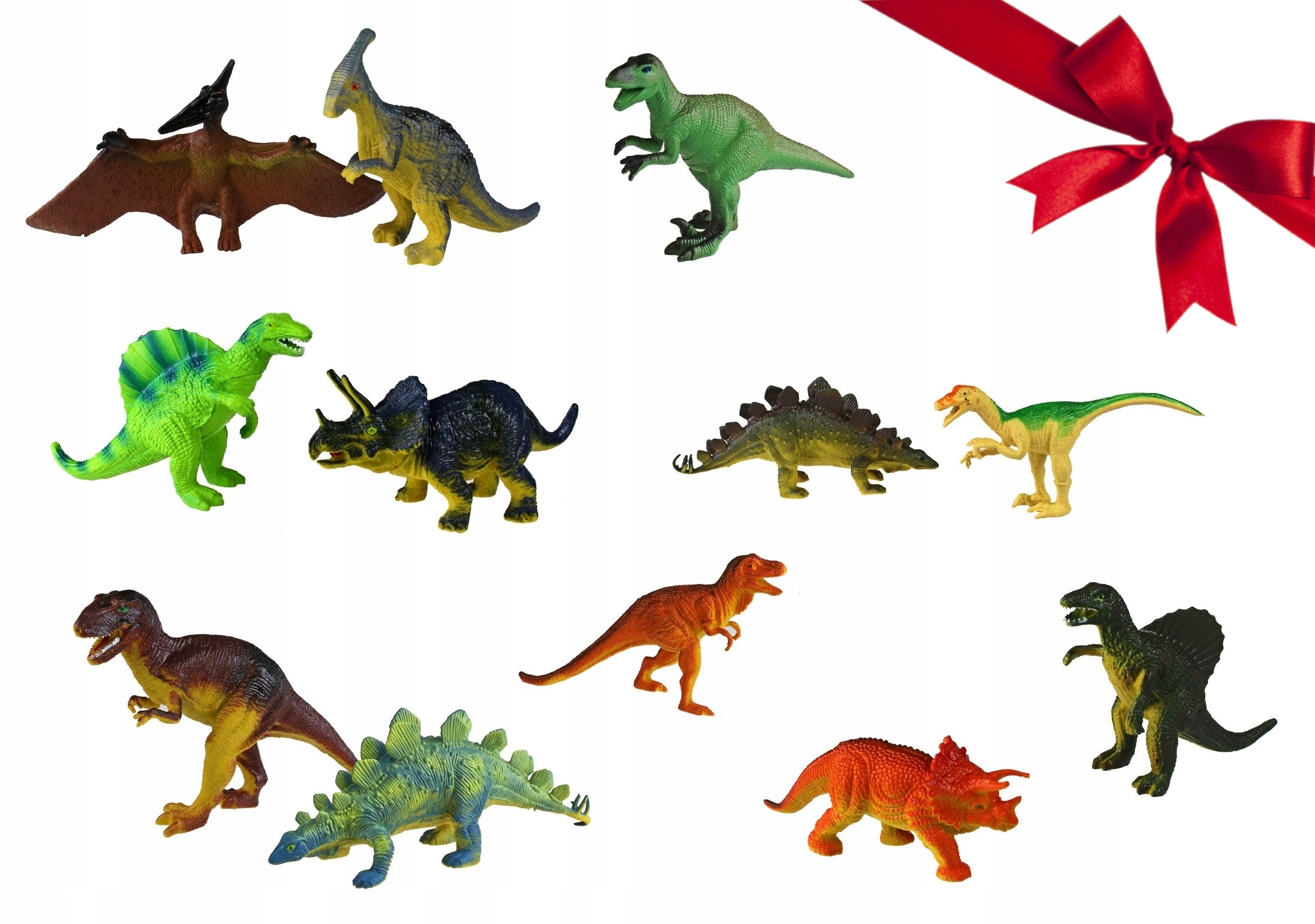 

Zestaw 12 Dinozauryów Różne Figurki T-rex