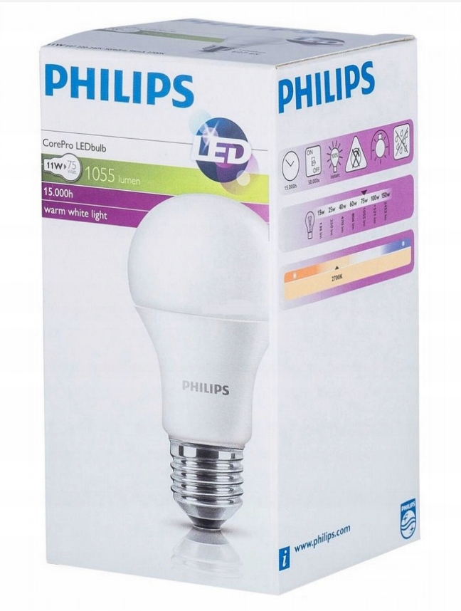 

Żarówka Led E27 11W 75W Philips ciepła