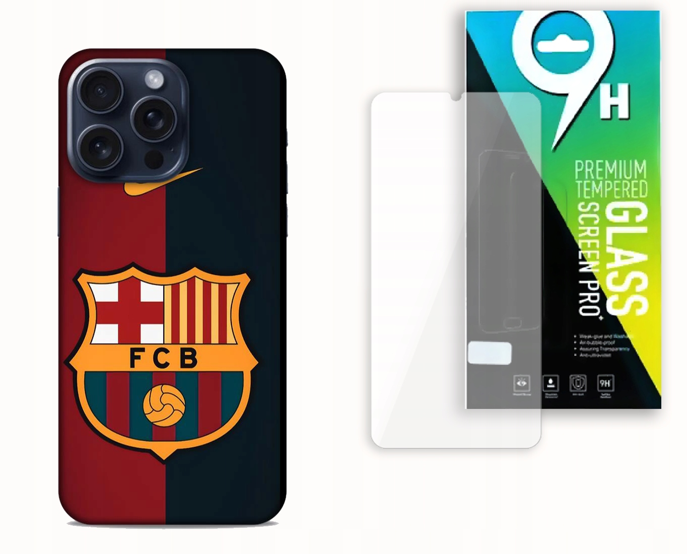 ETUI CASE DO APPLE IPHONE 13 PRO MAX + SZKŁO HARTOWANE- FC BARCELONA KLUBY