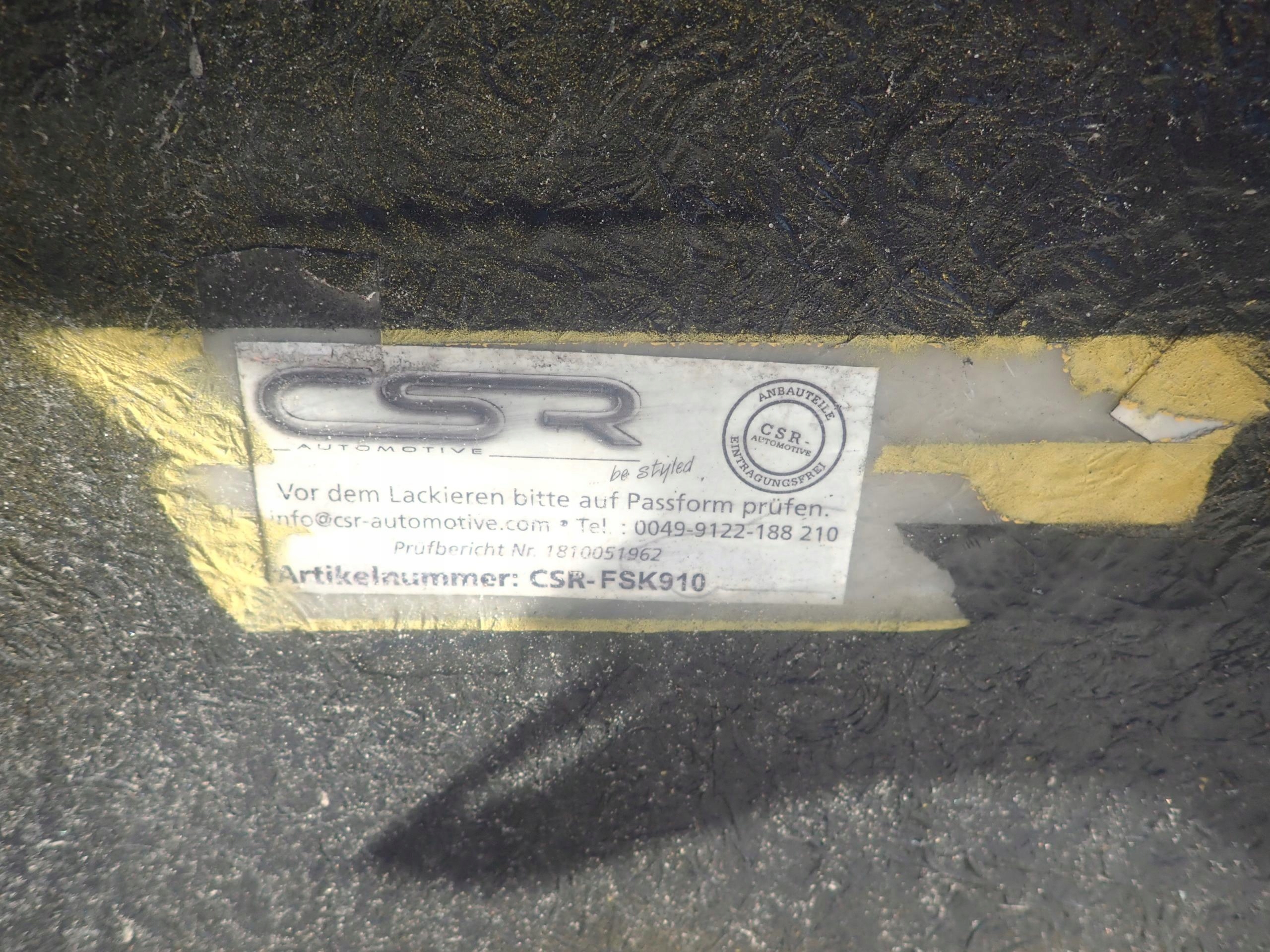 PORSCHE CARRERA 911 CSR TUNNING nárazník předek