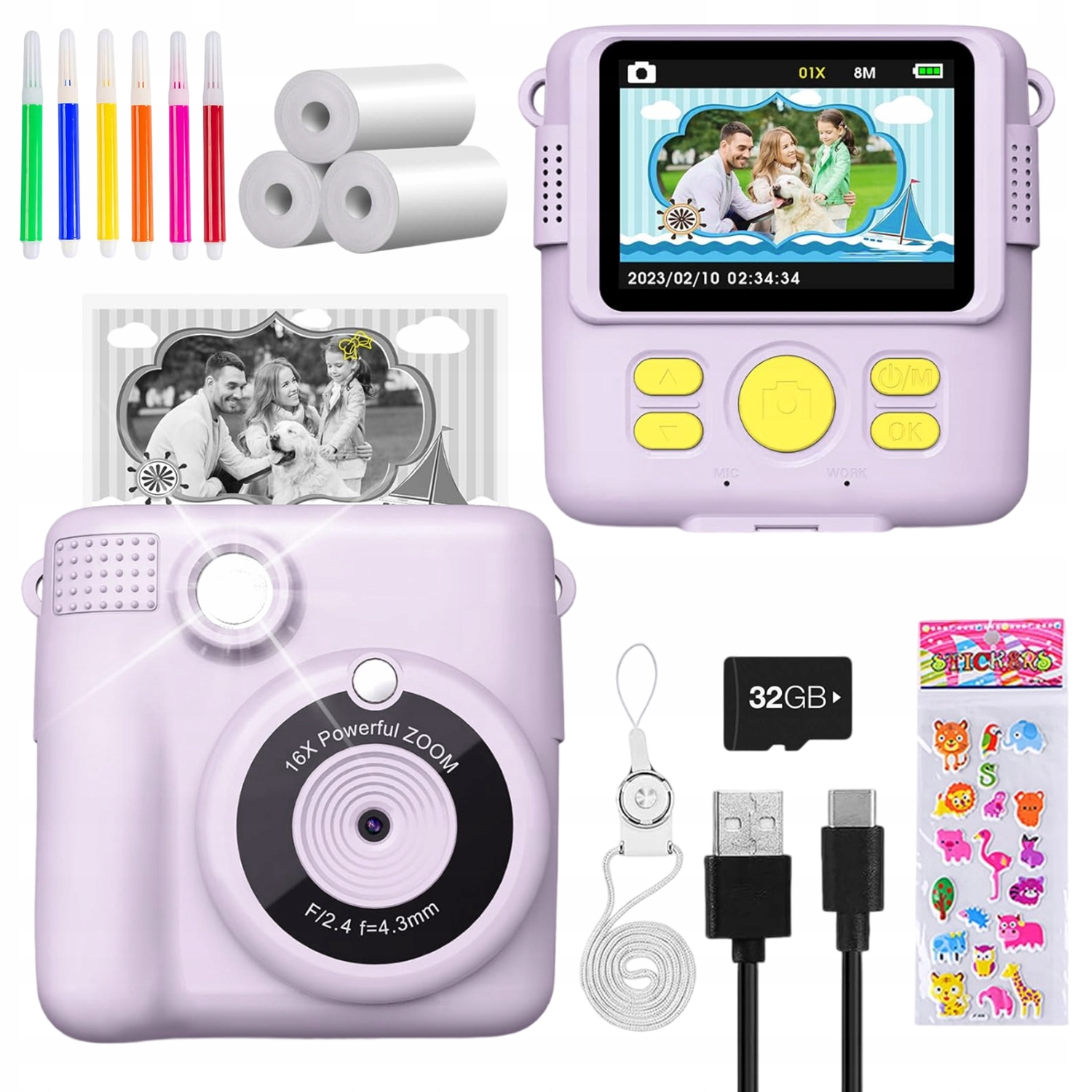 Tiskárna Instantní Fotoaparát 3 Role Bonus