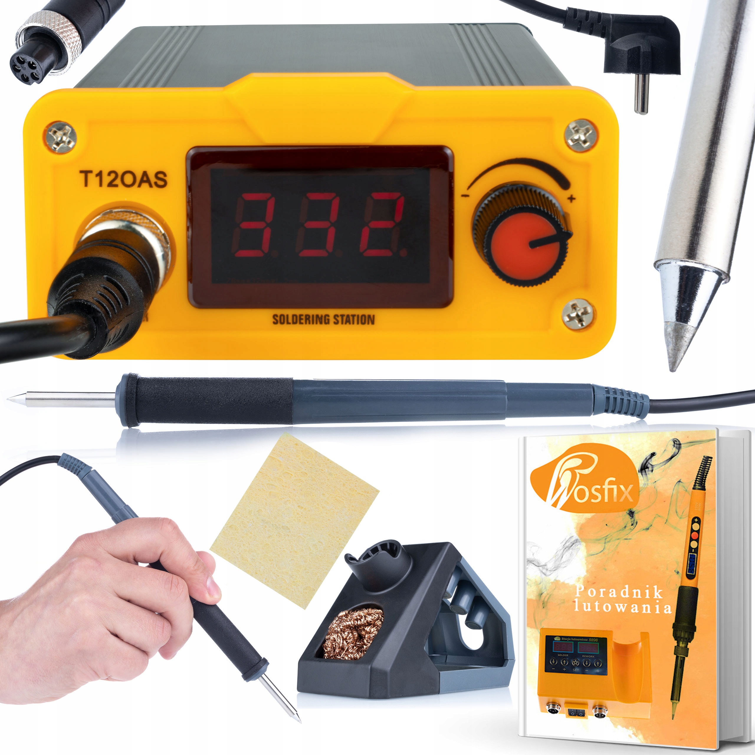 Precyzyjna Stacja Lutownicza Na Groty T12 Z Wbudowaną Grzałką Rosfix Sleep