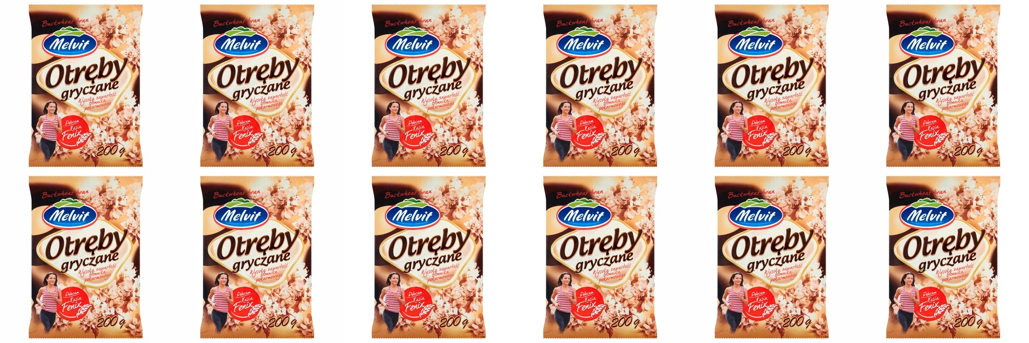 12 x 200 g Melvit Pohankové otruby pražené Karton