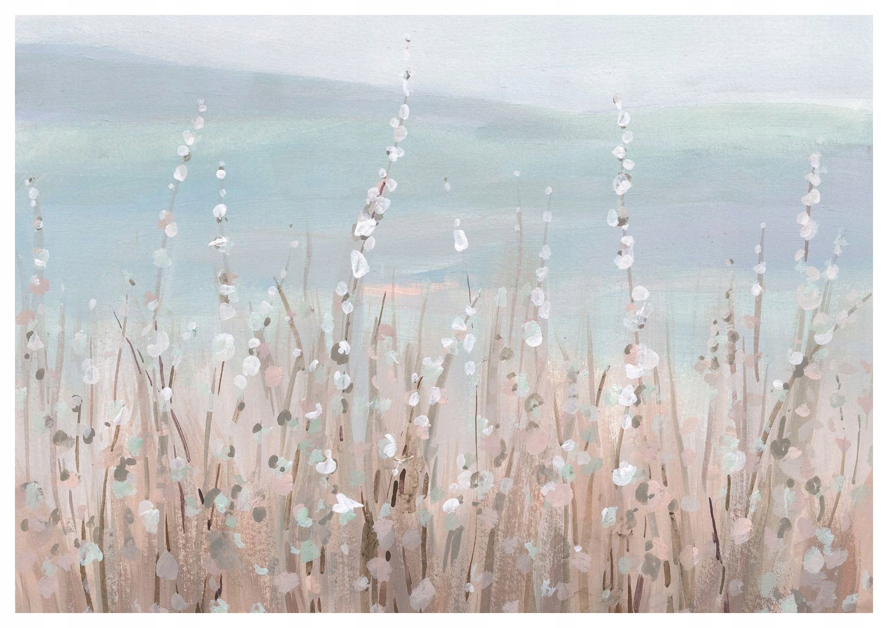 Fototapeta Tráva Louka Pastelové ráno Úsvit vinylová 416x254 lepidlo