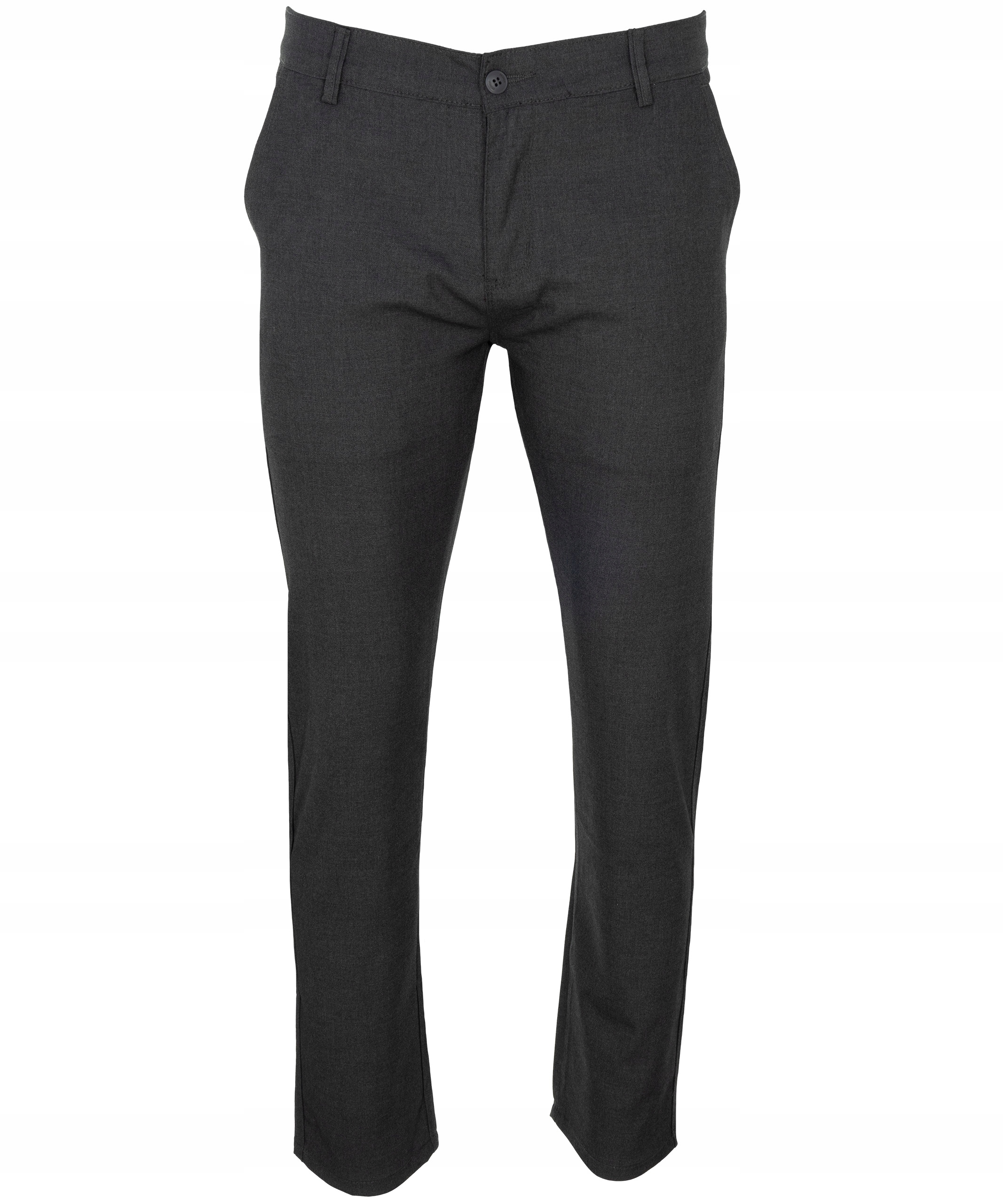 SPODNIE MATERIAŁOWE ELEGANCKIE CIEMNO-SZARE GŁADKIE W36 L30 Materiał dominujący bawełna