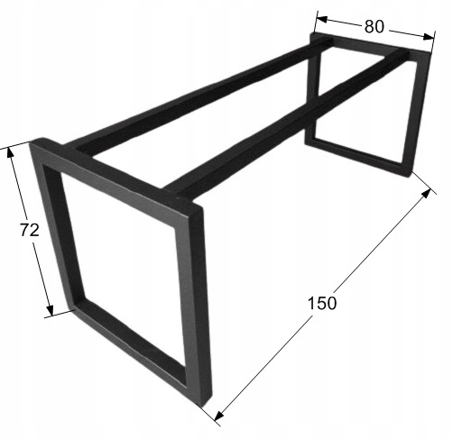 

Stelaż do stołu Producent 80x72 cm Nogi do stołu