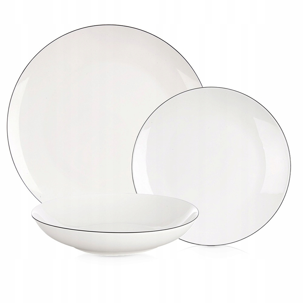 Súprava na obedový servis, porcelánová biela Decora 18 ks