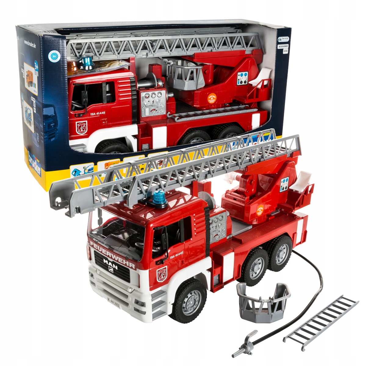 Wóz strażacki woda dźwięk Straż Man Bruder-Zdjęcie-0