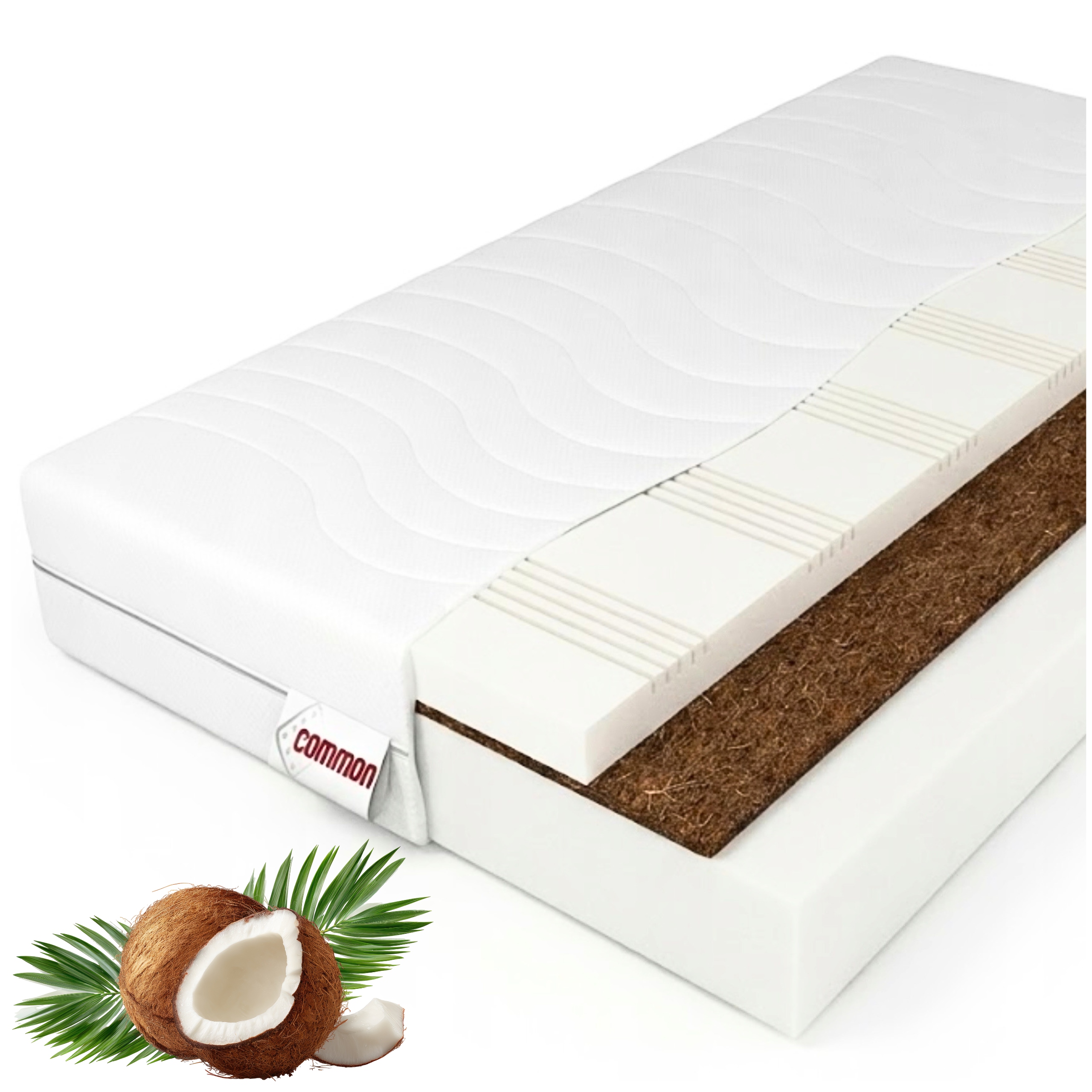 Materac 160x200 Piankowy H3 H4 Sana 19cm Dwustronny 7 Stref Mata Kokosowa