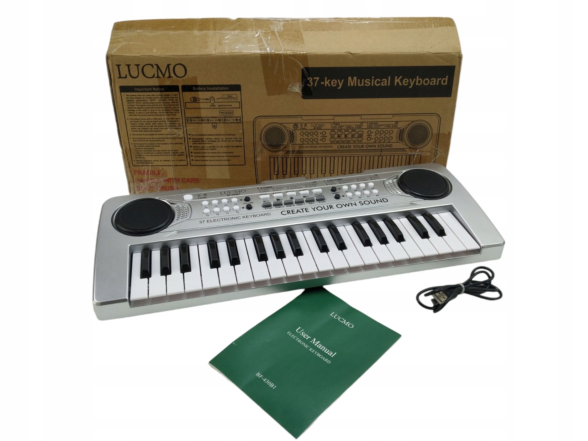 Keyboard 37-klawiszowy z mikrofonem Lucmo BF-430B1