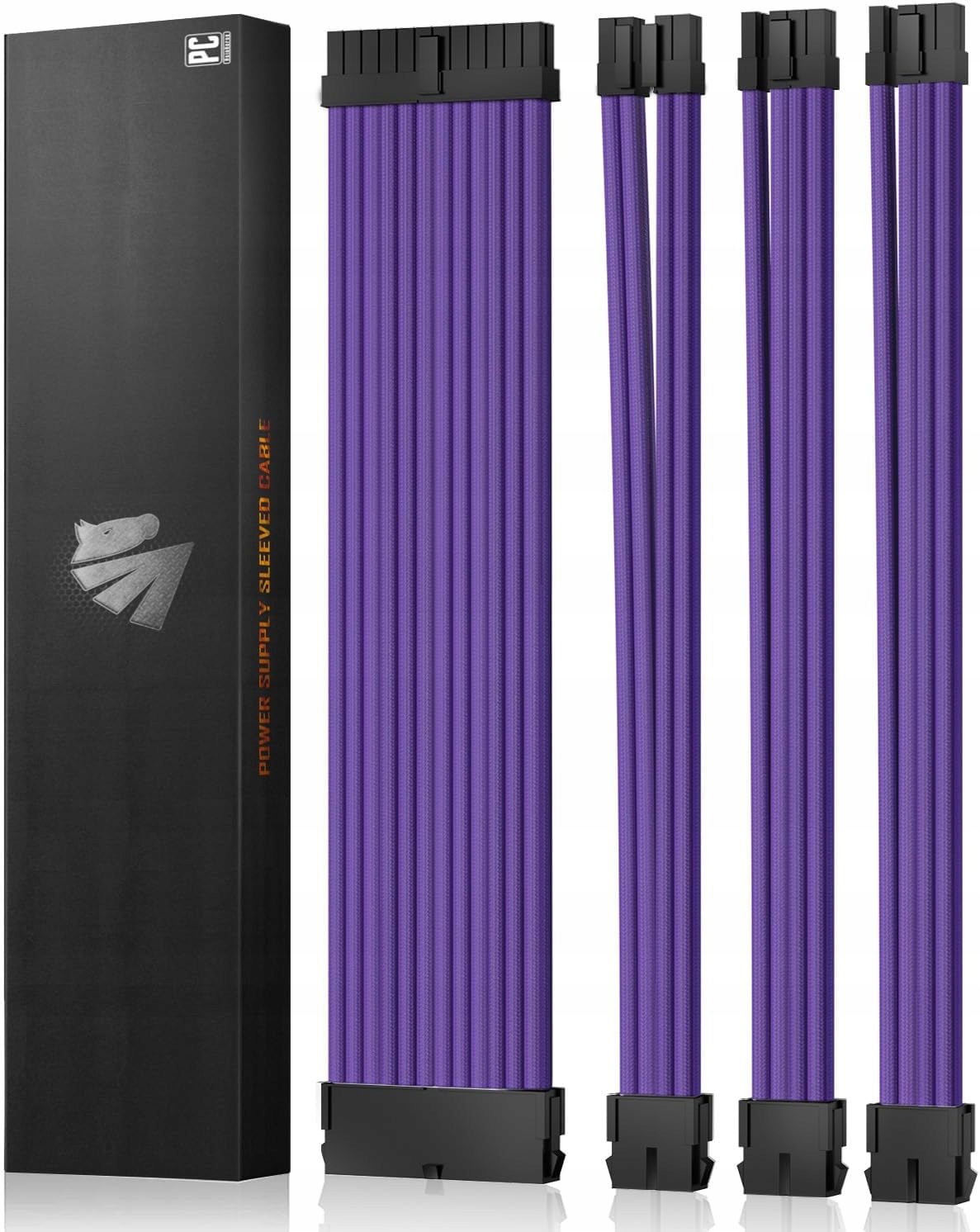 Zestaw przedłużaczy kabli AsiaHorse do zasilacza Kable 4 Kit 18 Awg /purple
