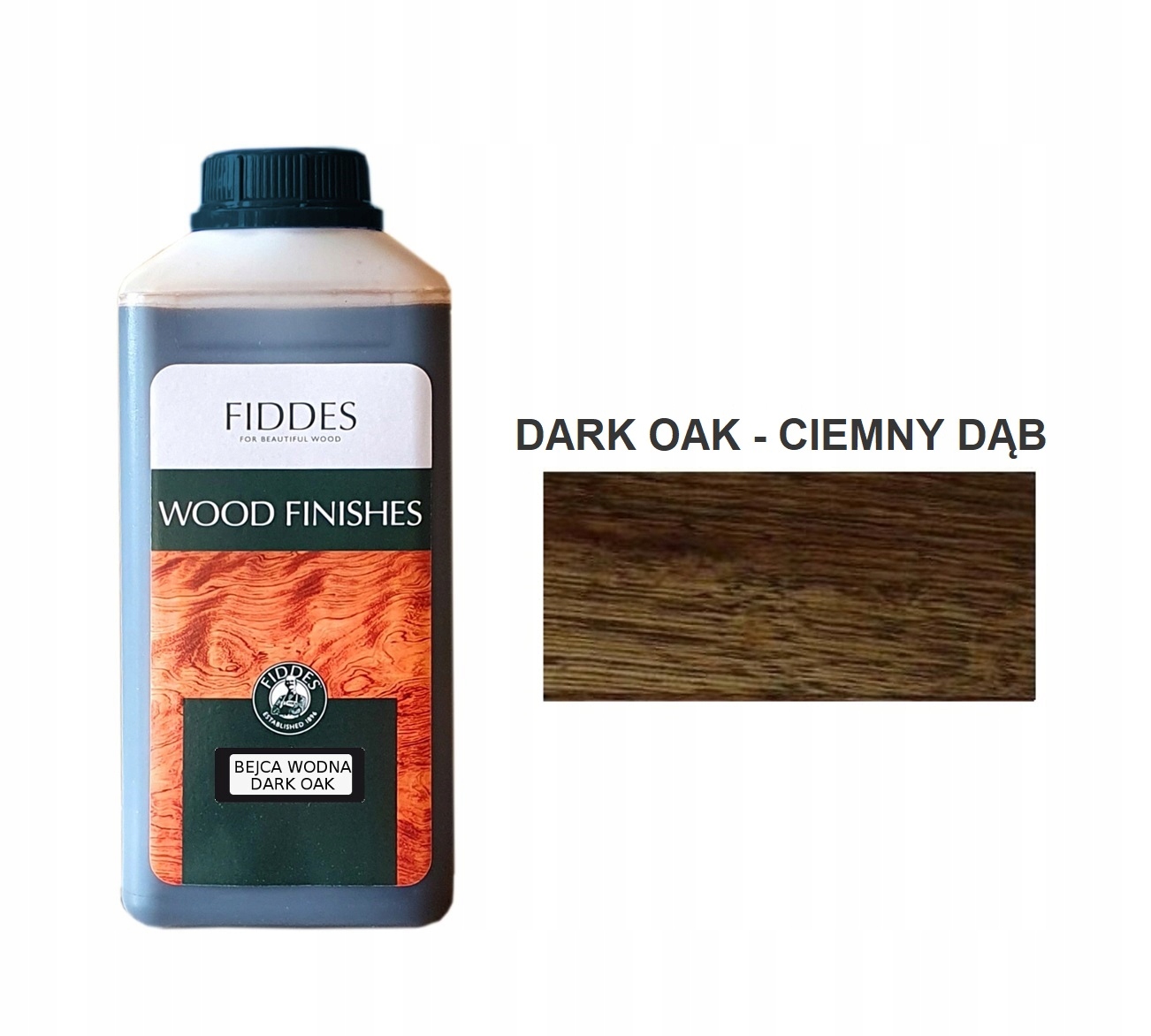 Fiddes Bejca wodna do barwienia drewna mebli Dark Oak ciemny dąb 1L