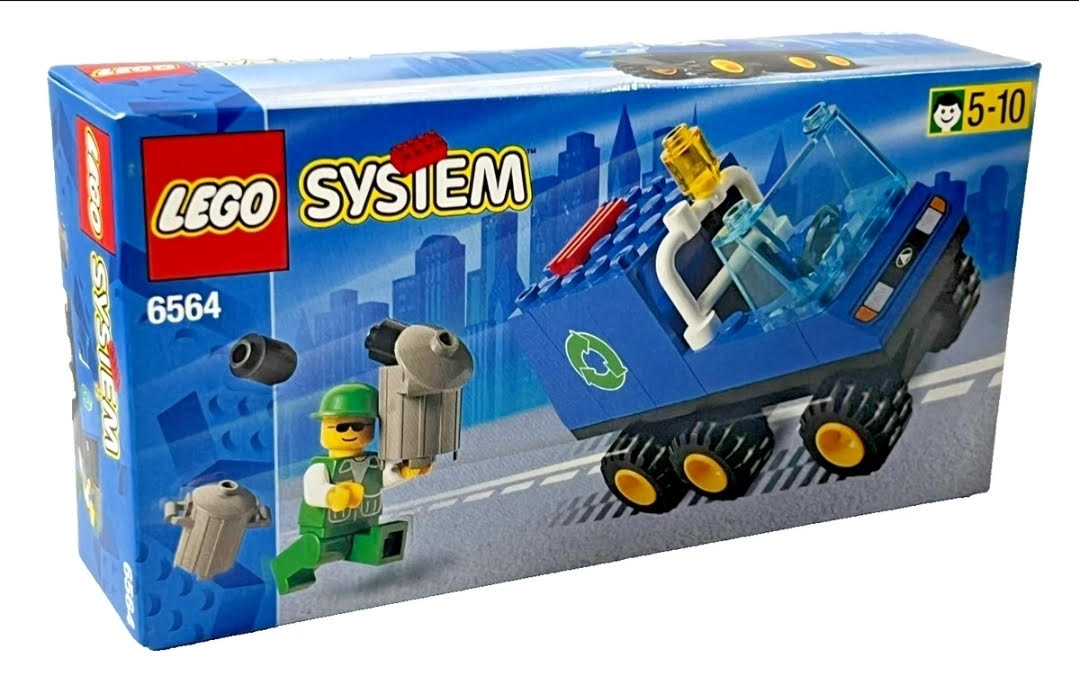 nový Lego systém Town City 6564 popelářský vůz Recycle Truck Misb 1997