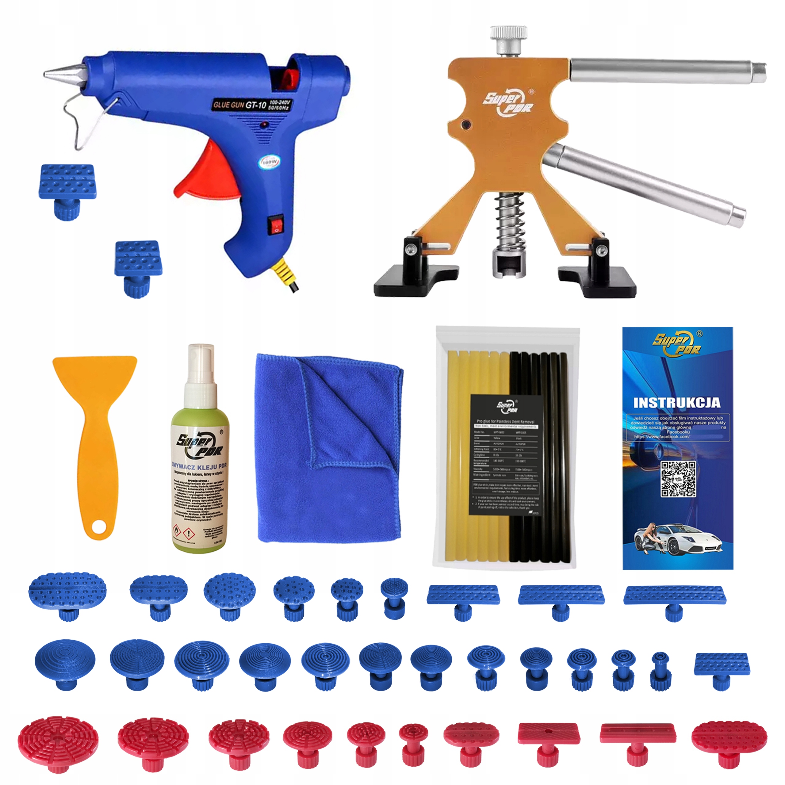 Sada pro odstraňování promáčklin Vytahování promáčklin po krupobití