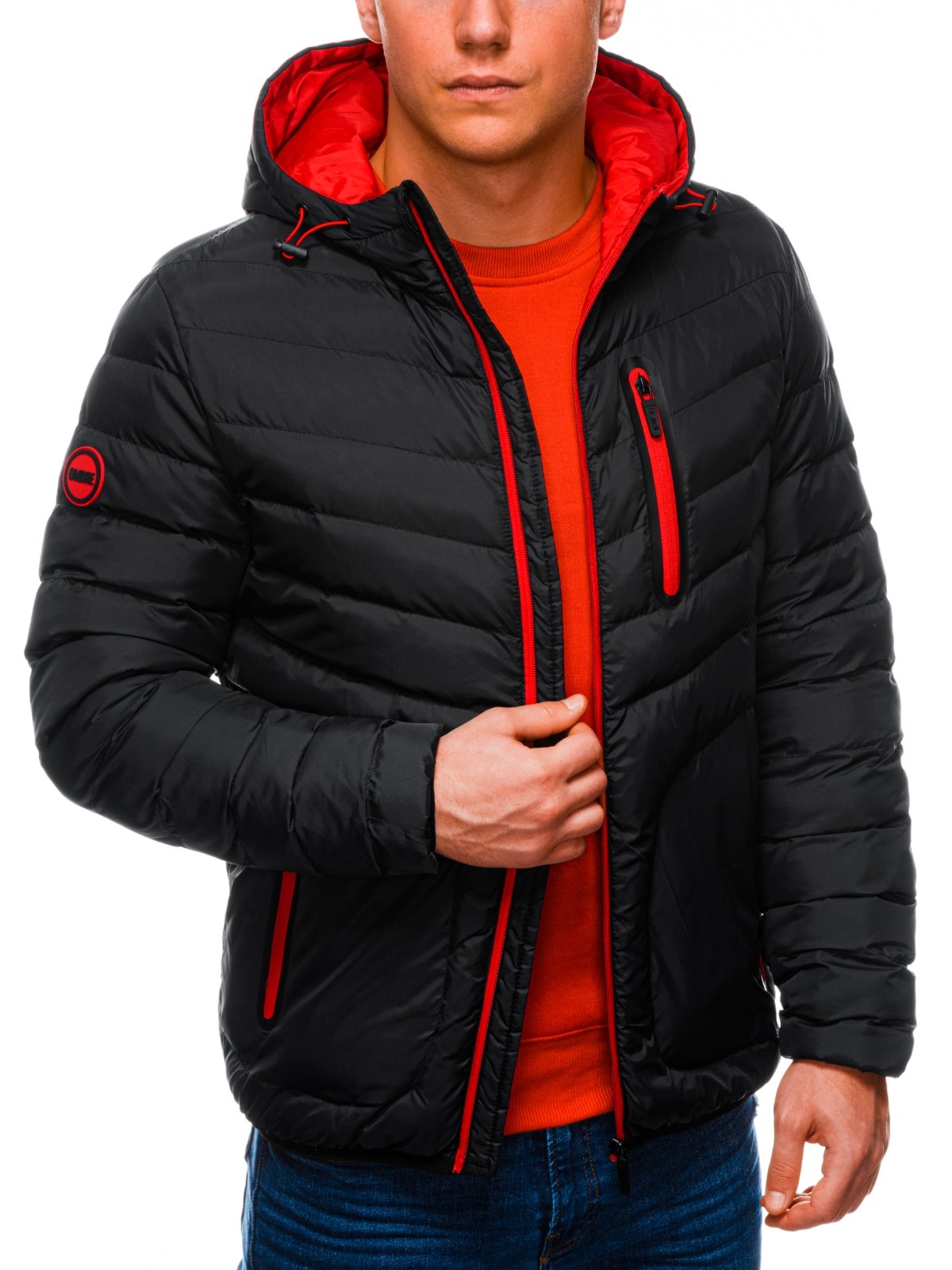 

Kurtka męska przejściowa kaptur C356 czarna L