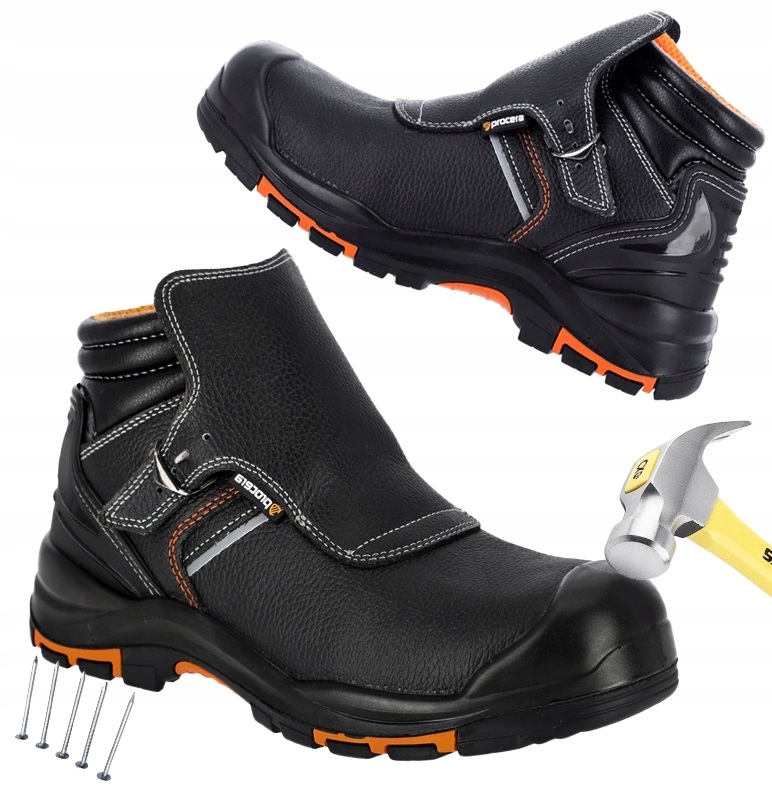 Buty Robocze Spawalnicze do spawania S3 Sr Hro 300°C z podnoskiem skóra