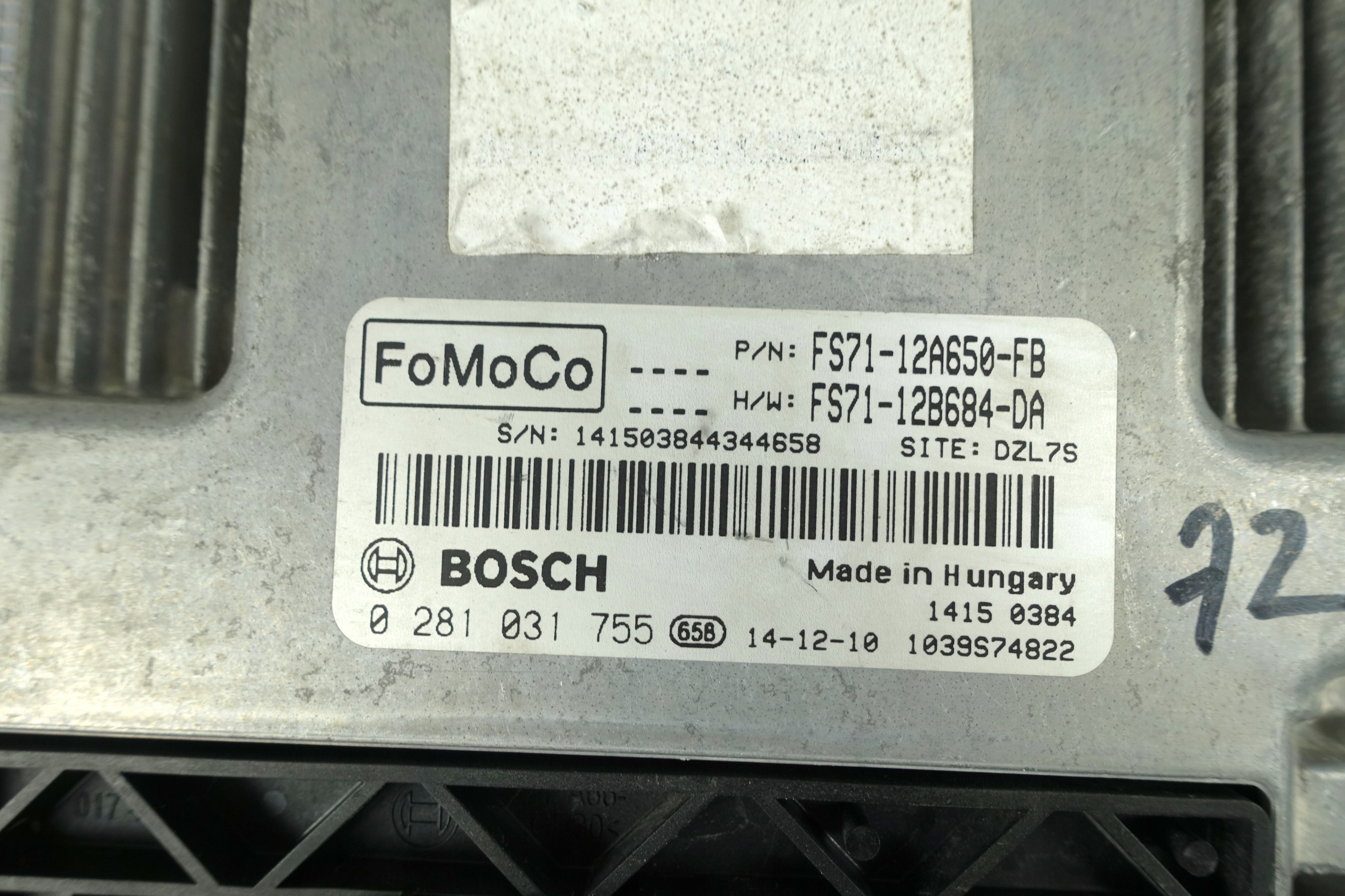 computer Motore FORD MONDEO MK5 V 5 1.6 TDCI 0281031755 FS71-12A650-FB