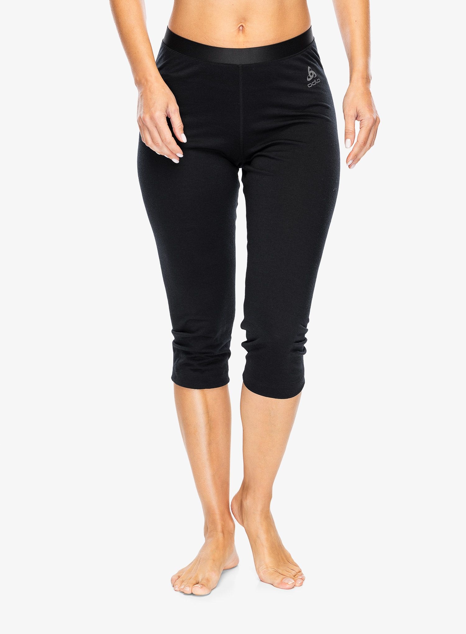 Dámské termoaktivní legíny Odlo Merino 200 Bl Bottom 3/4 černá Xs