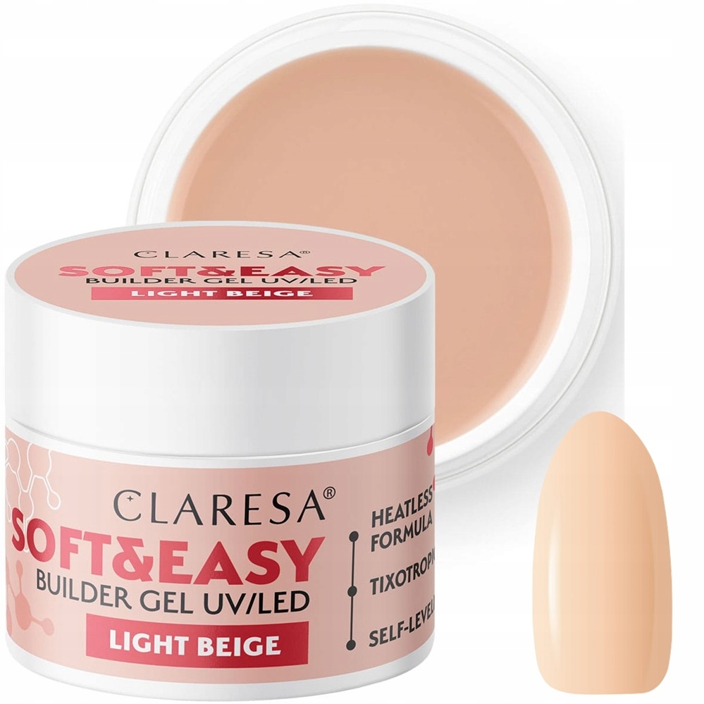 Claresa Soft Easy Builder Gel Stavební Gel Light Beige Světle teplý béžový 90 g