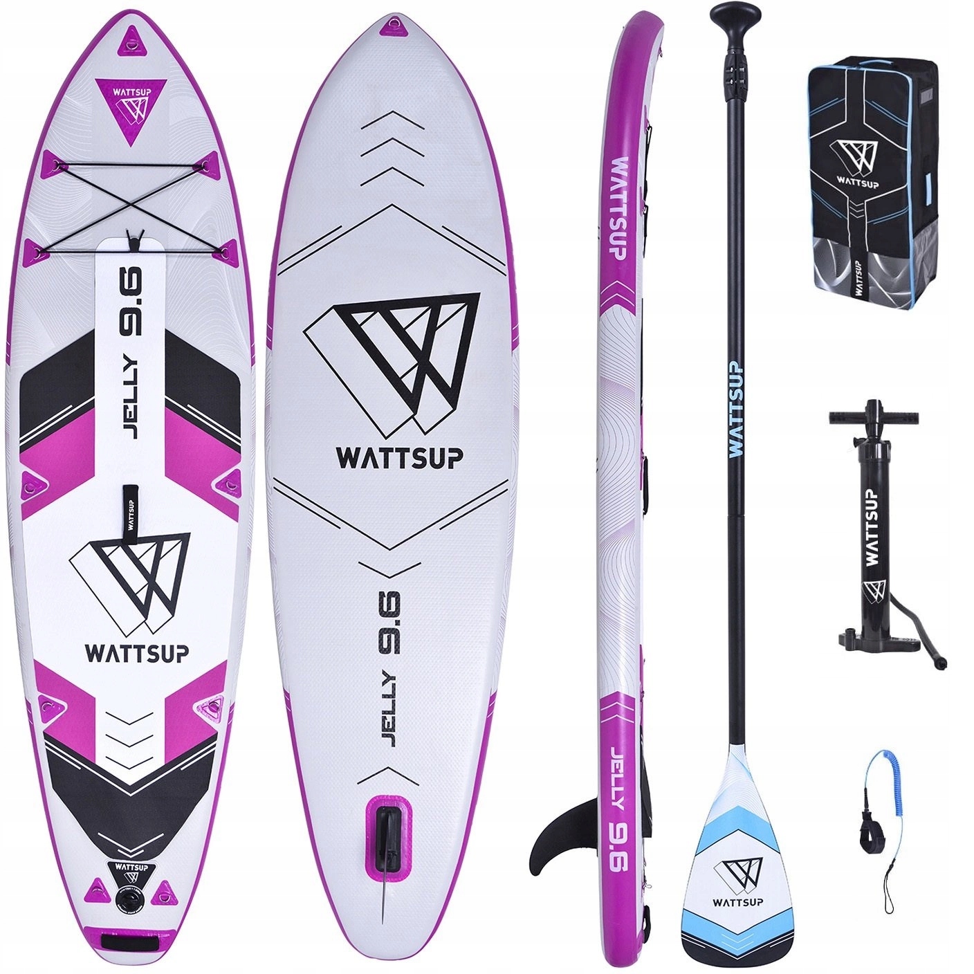 Deska Sup Pompowana Z Wiosłem Wattsup Jelly 9'6