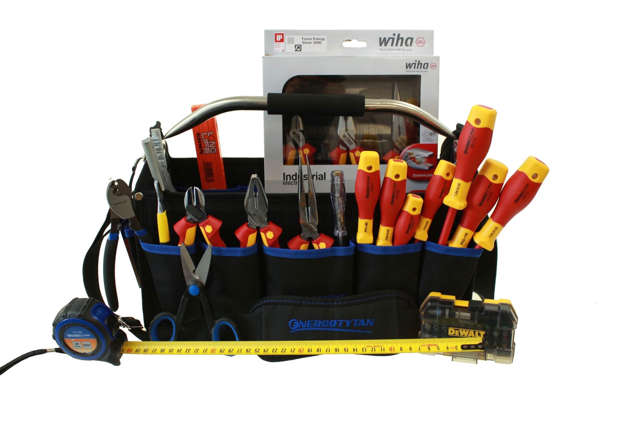 Kufrík Taška na náradie pre elektrikára Wiha Dewalt Energotytan 49ks TX31