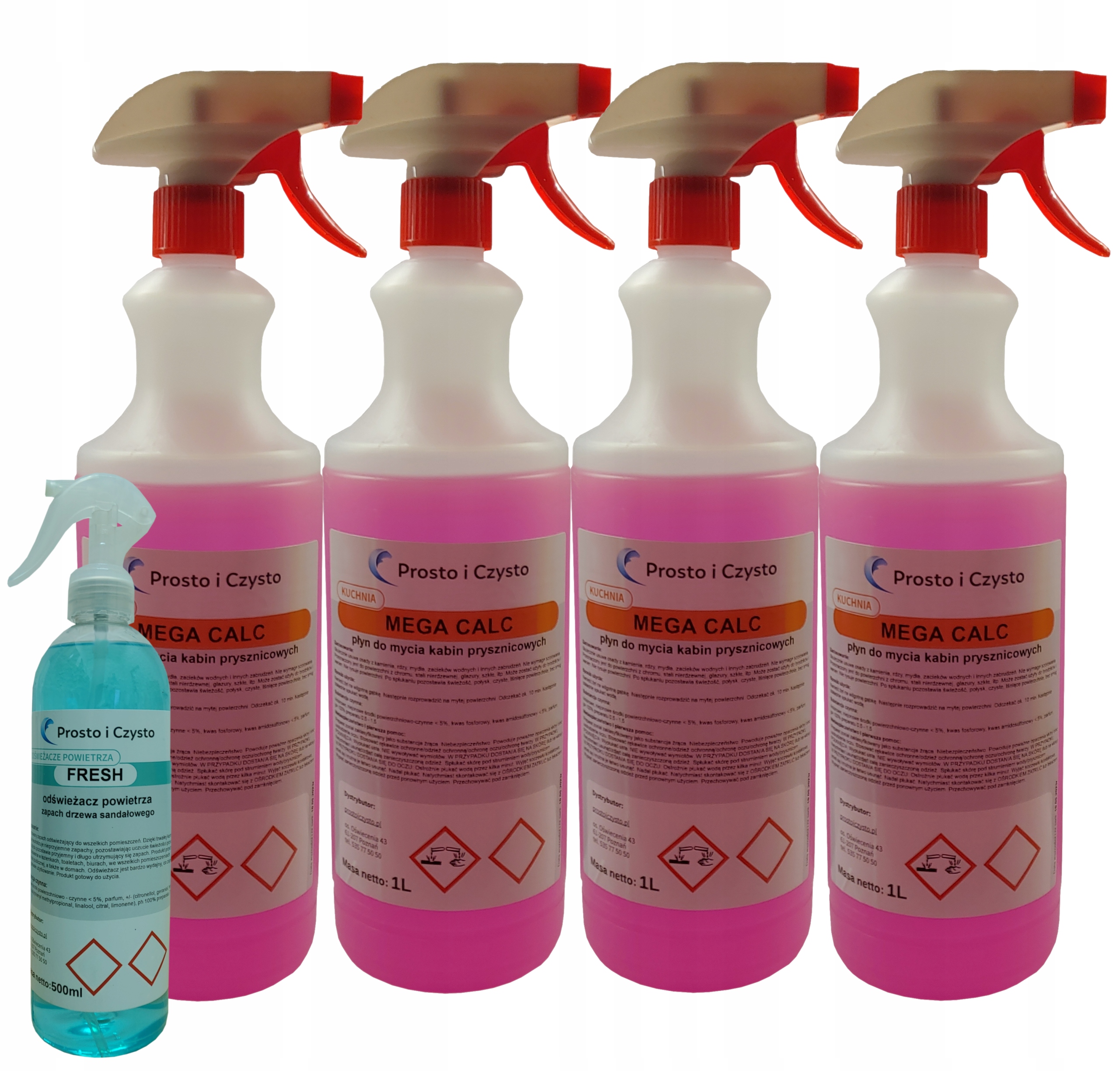 

Płyn do mycia kabin prysznicowych 4x1l