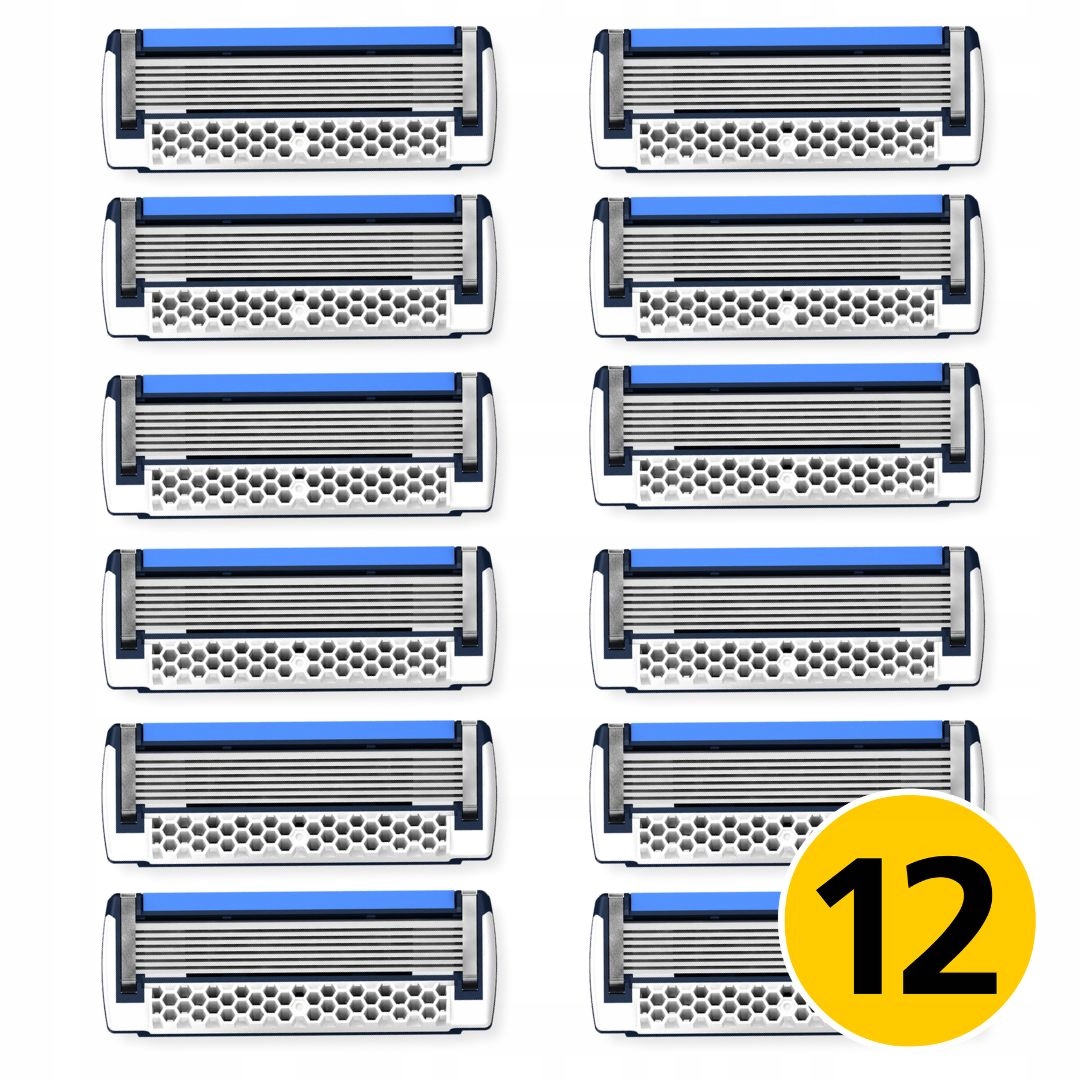 Wkłady Maszynki do Golenia Brody Głowy Męska Dorco Pace7 12 Sztuk Zapas