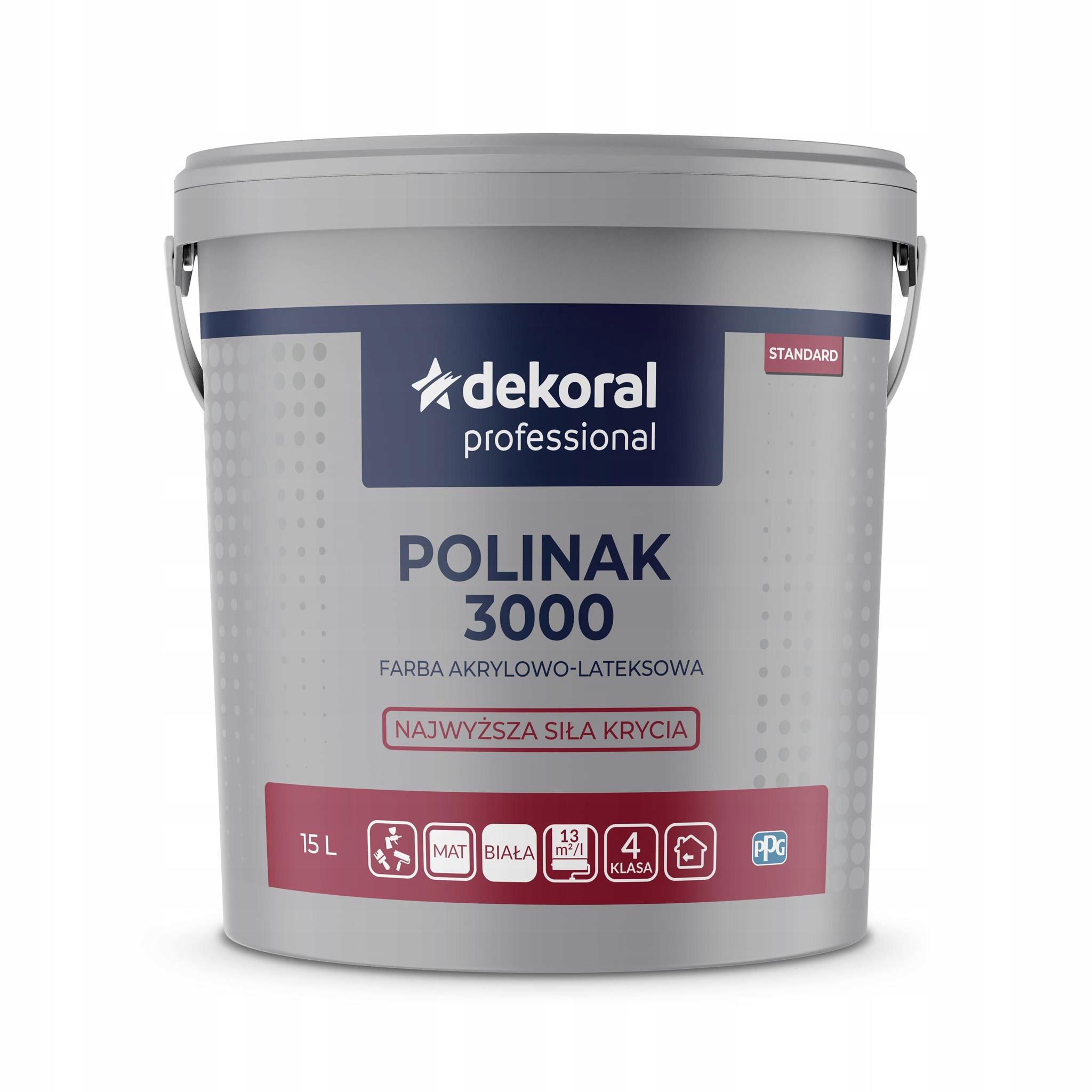 Farba Polinak 3000 Mat 15L Biela