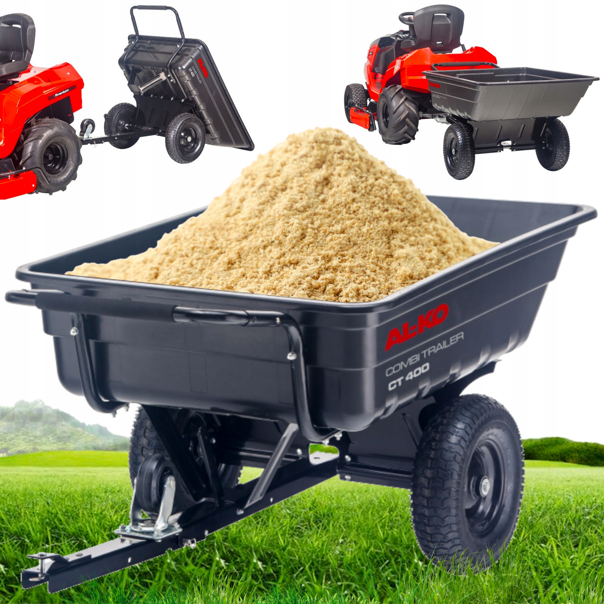 Przyczepka Ogrodowa Do Traktorka Kosiarki Quada Uniwersalna 400kg Przyczepa