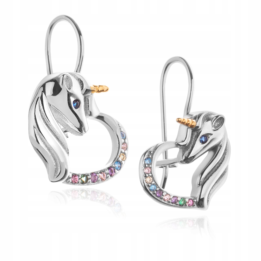 Stříbrné Náušnice Pro Děti Holčička Jednorožec