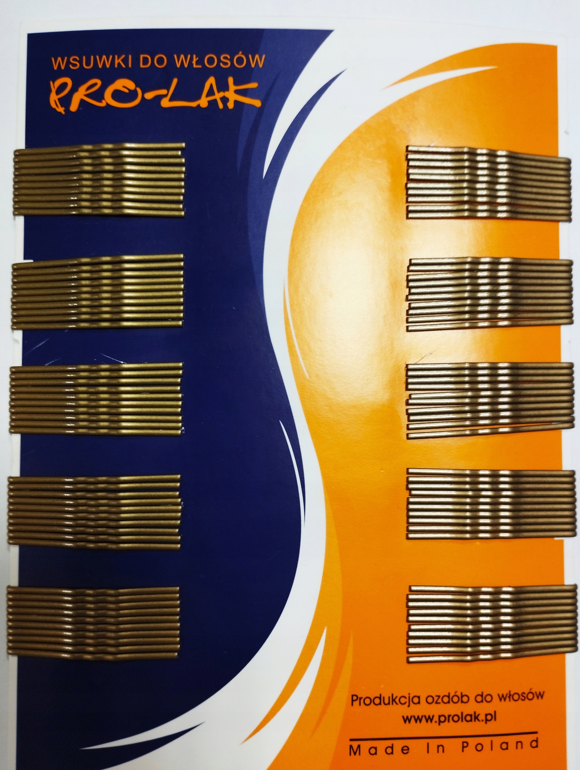 

Wsuwki do włosów Pro-lak złote 100szt. 4CM