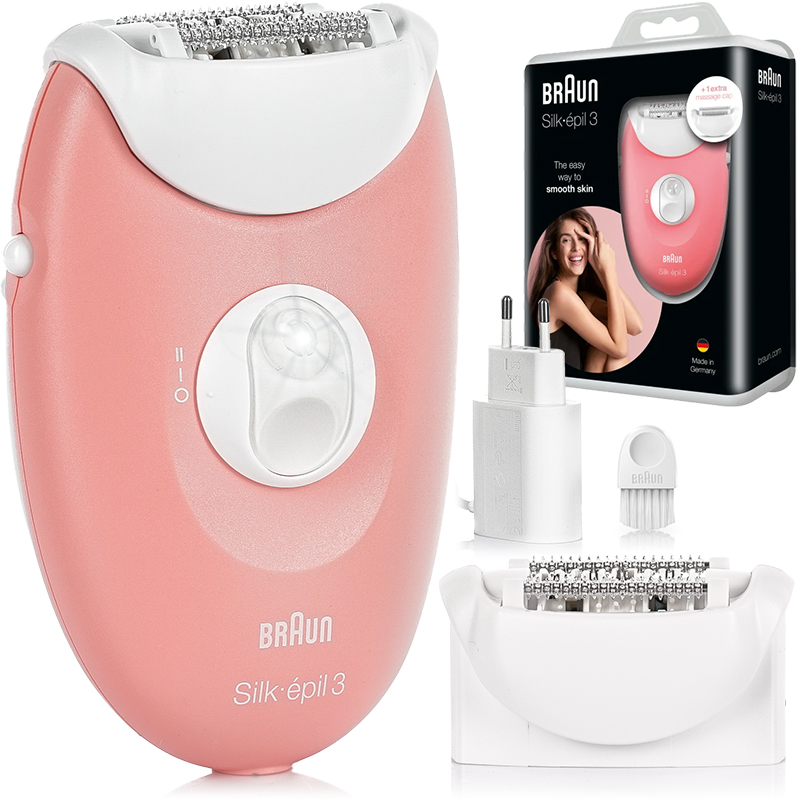 Depilátor Braun Silk-epil 3 Softlift Tips Masážní Nástavec Ac Power Led