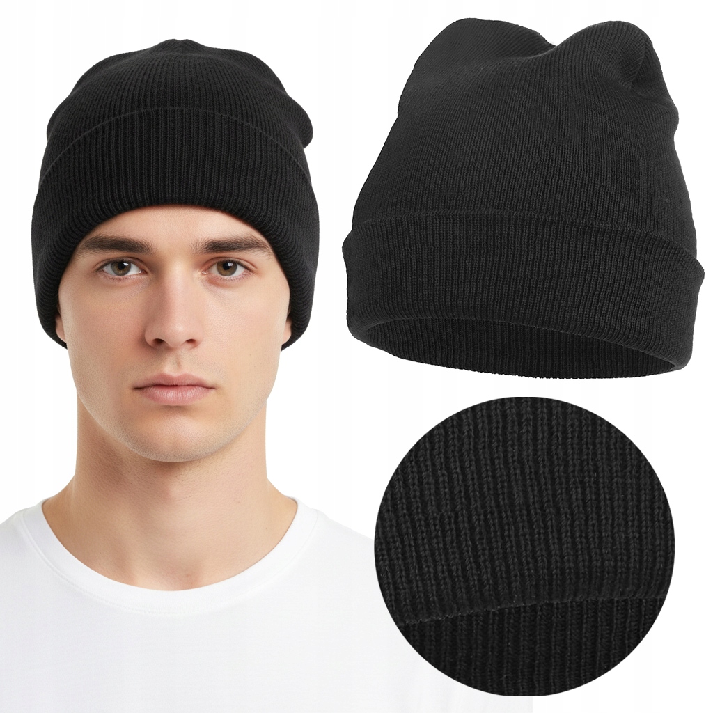 Čepice Pánská Klasická Teplá Podzimní Zimní Beanie Univerzální