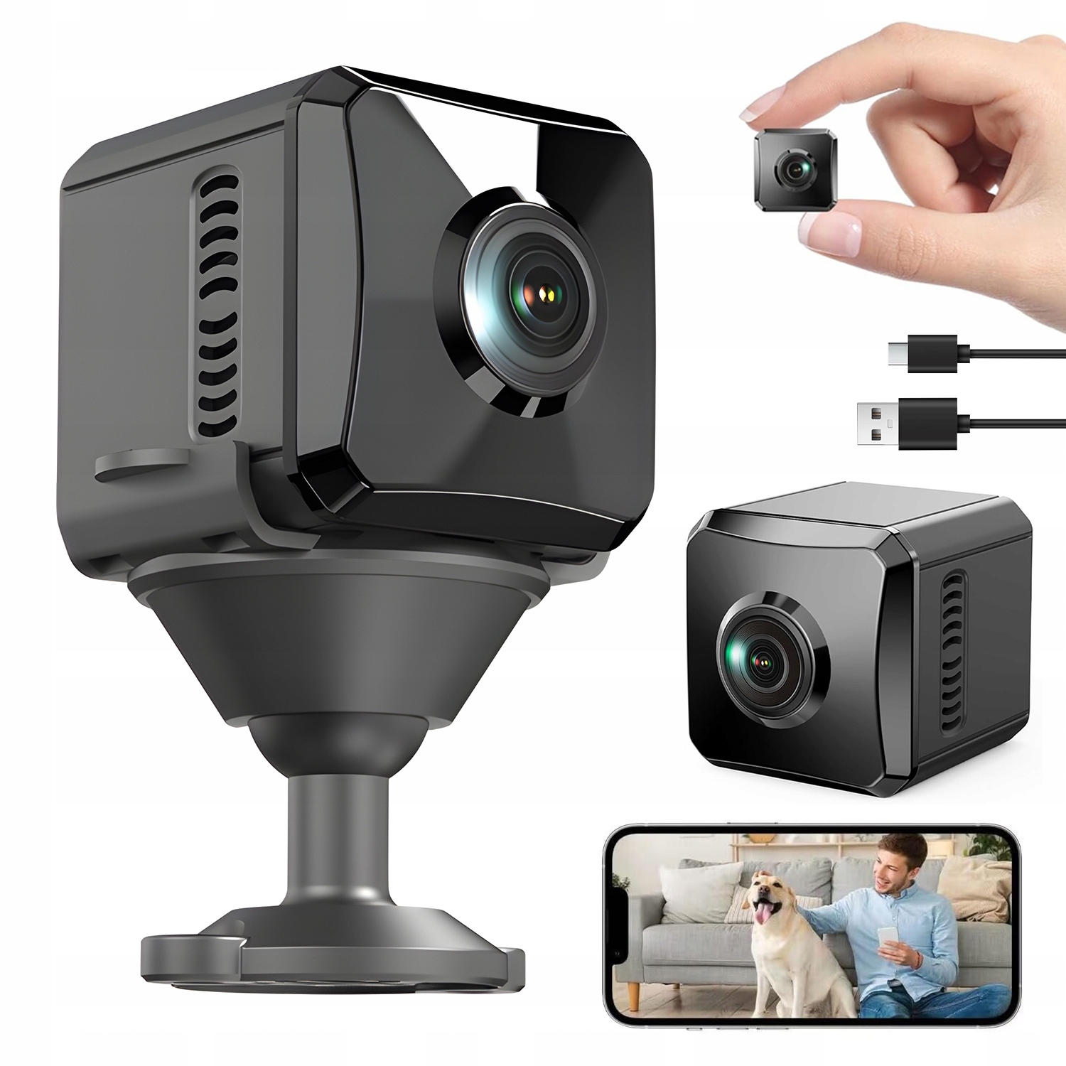 Mini Wifi Kamera 2.4 G S Aplikací Pro Více Kamer, Bezdrátové Monitorování