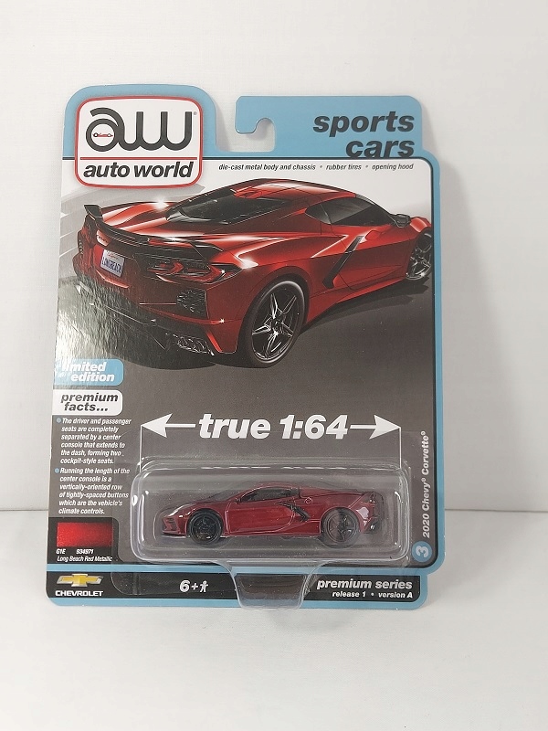 Auto World 1:64 Chevrolet Corvette 2020 red