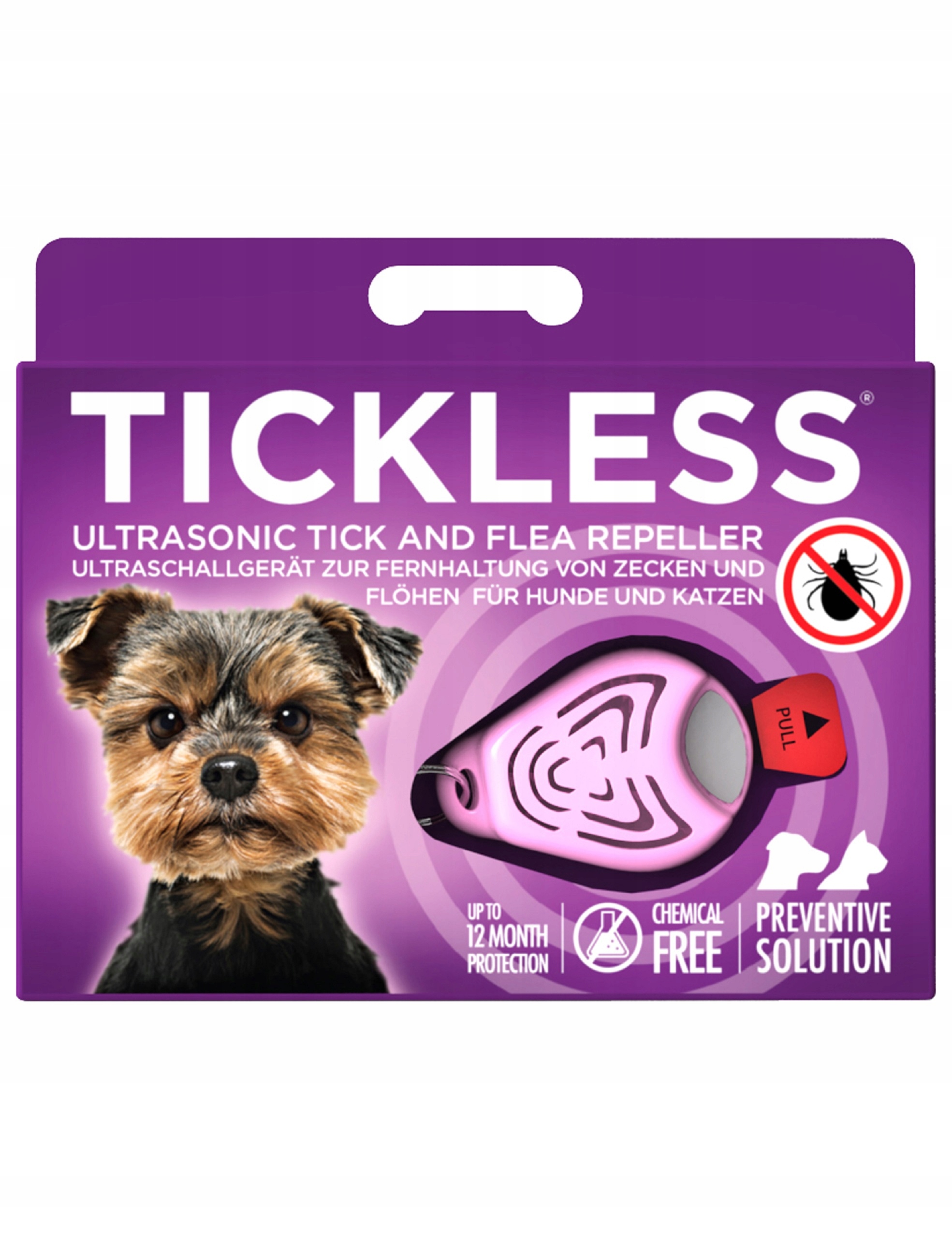 Tickless Pet Kompaktové Růžové Zařízení Proti Klíšťatům