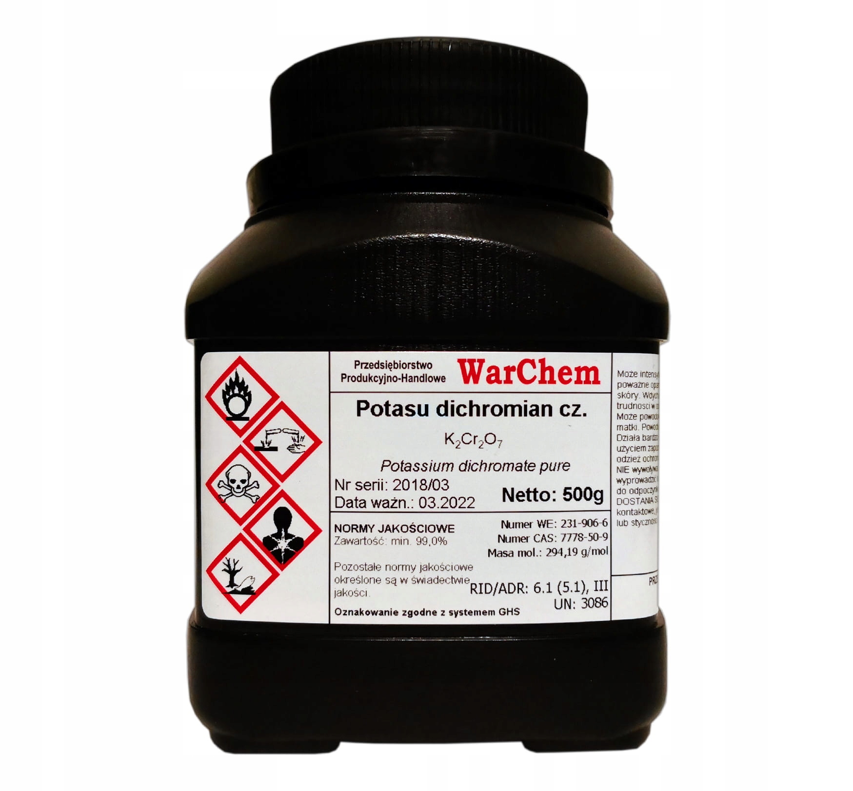 

Dichromian Potasu 500g Warchem [51116]