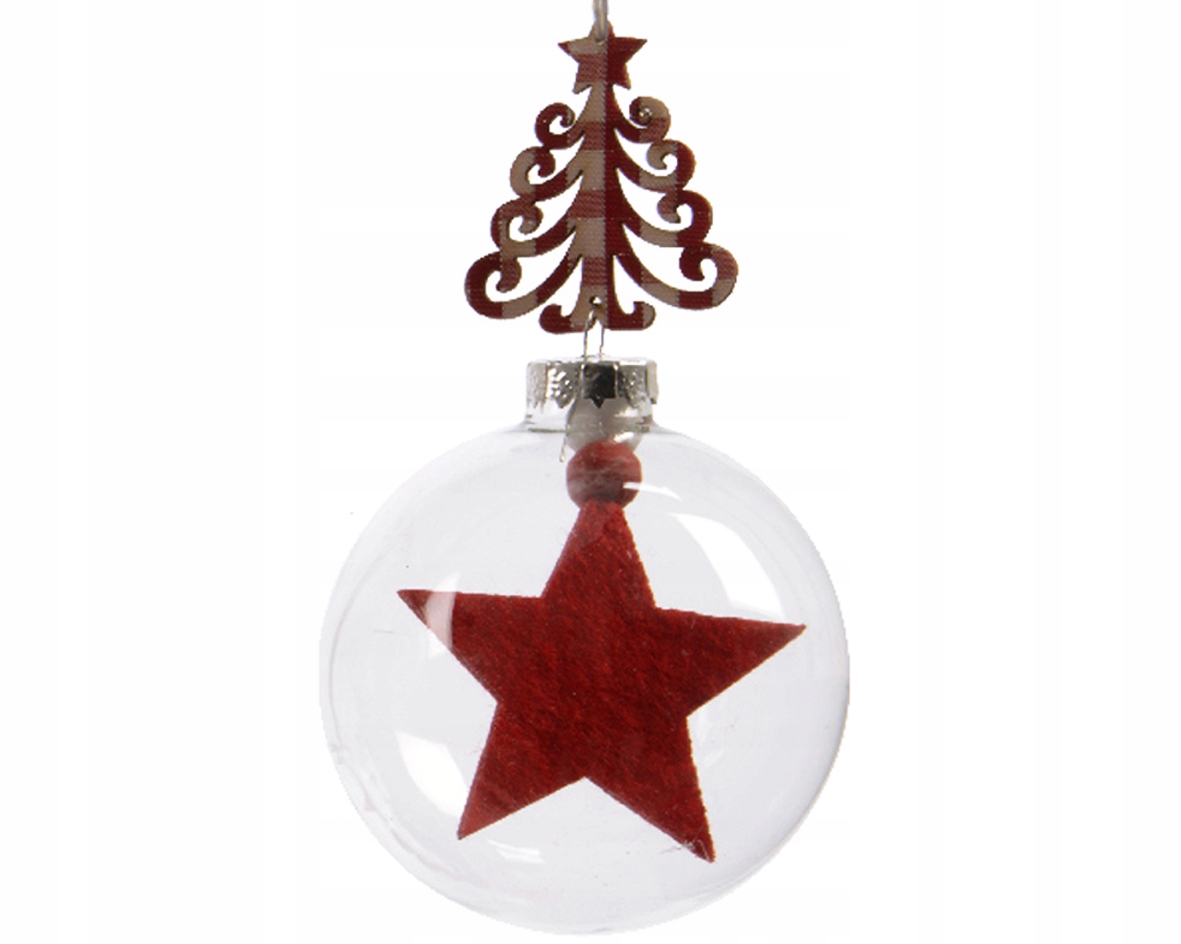 

Szklana Bombka Na Choinke Handmade 8cm wz1